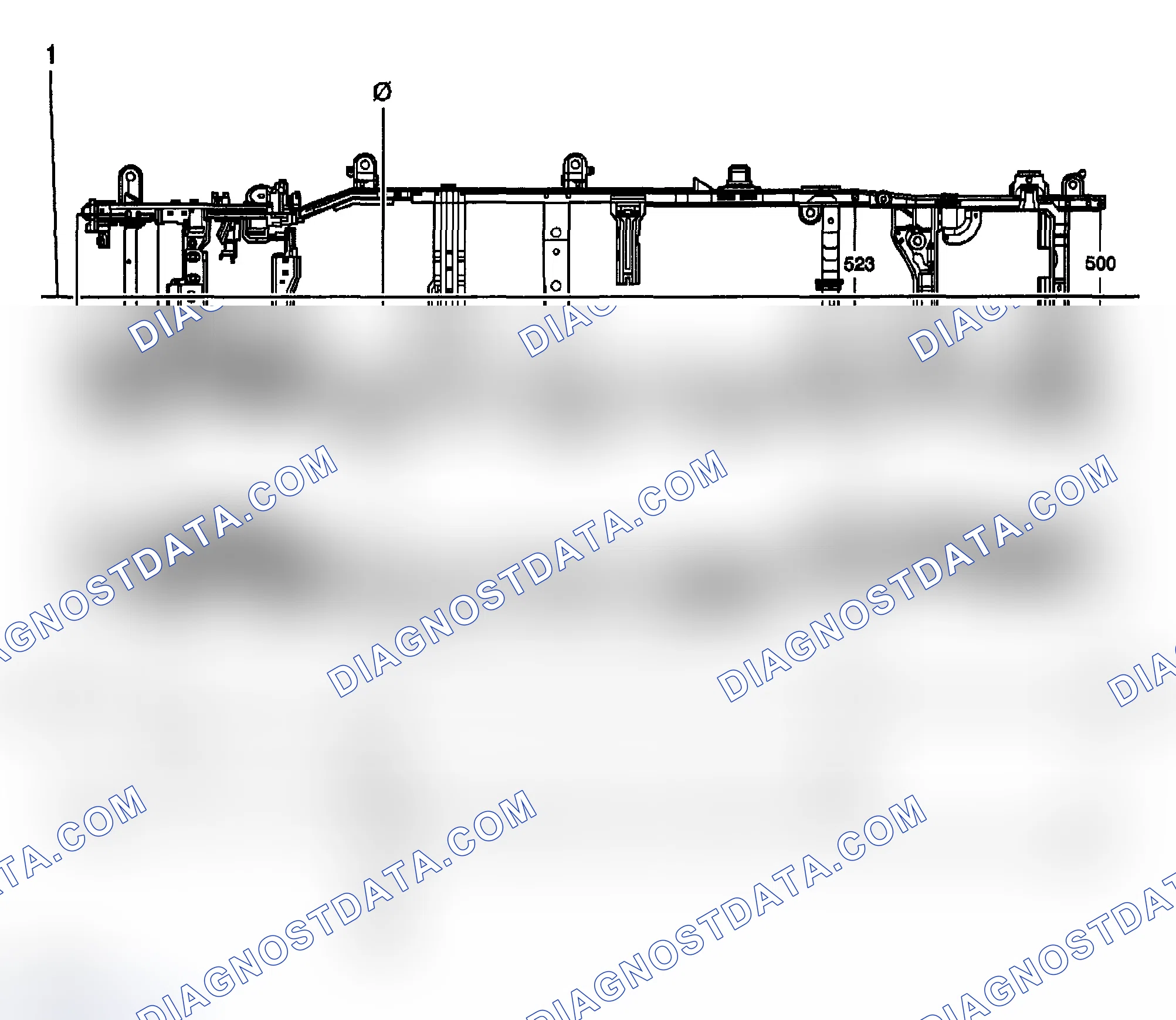 Scheme 7: Dimensions - Frame (2500 Suburban/Yukon XL/Avalanche 4WD)