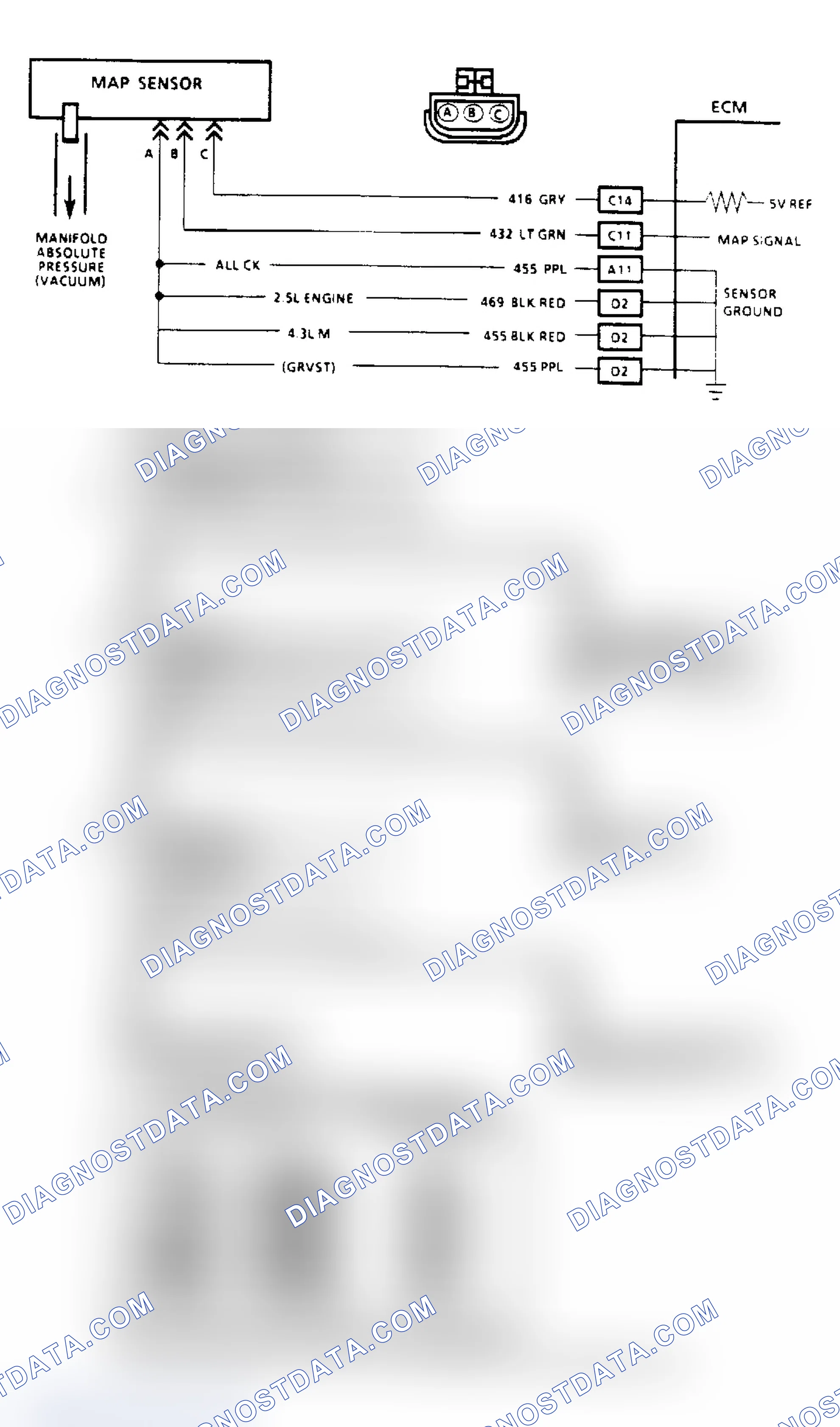 Scheme 70: Code 34, MAP Sensor (Signal Voltage Low)