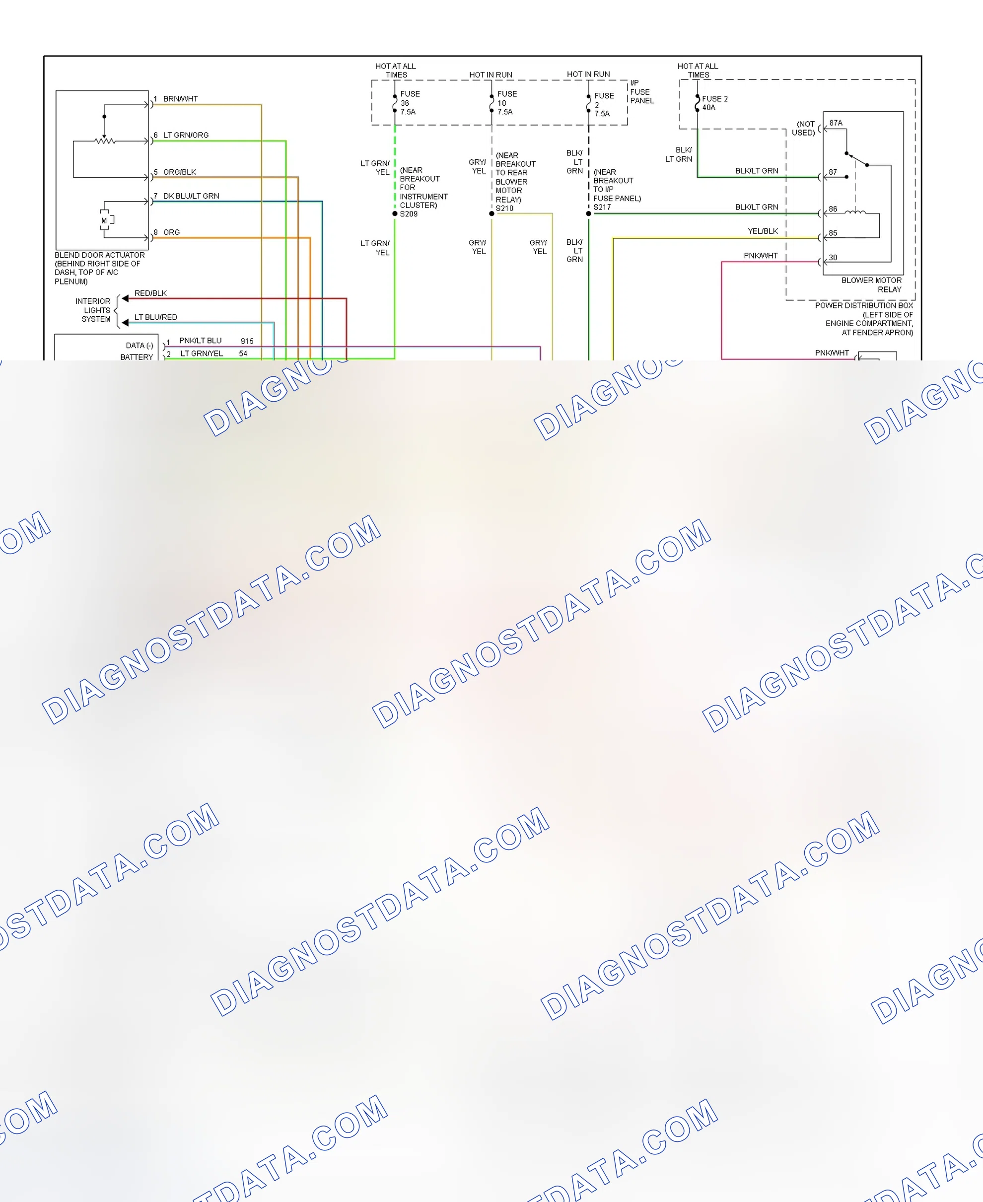 Scheme 2: Automatic A/C-Heater System Wiring Diagram (1 Of 2)