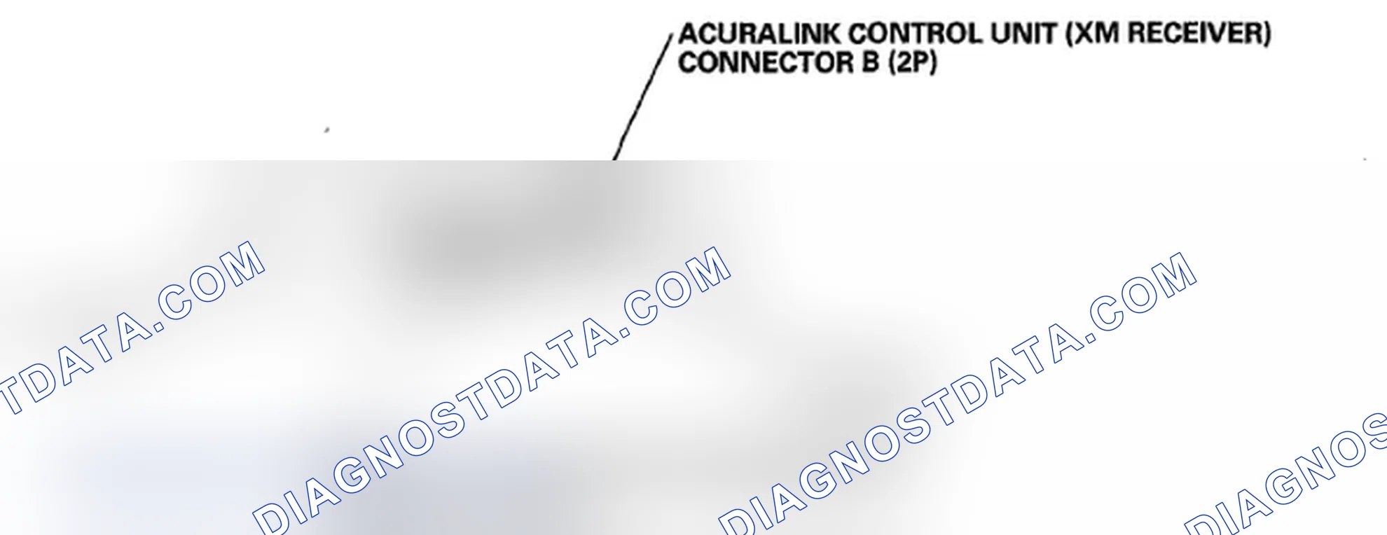 Scheme 594: AcuraLink Control Unit (XM Receiver) Connector for Inputs and Outputs