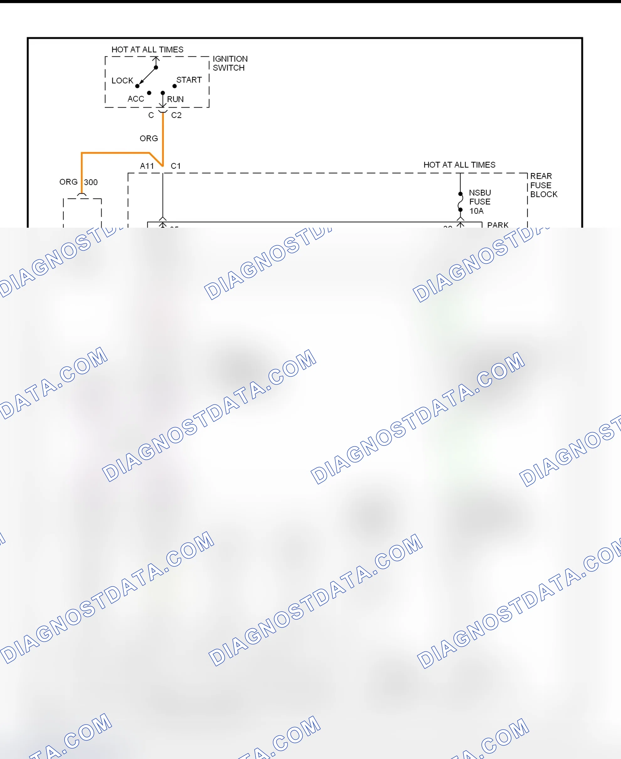 Fig. 51: Shift Interlock System Wiring Diagram (Seville)
