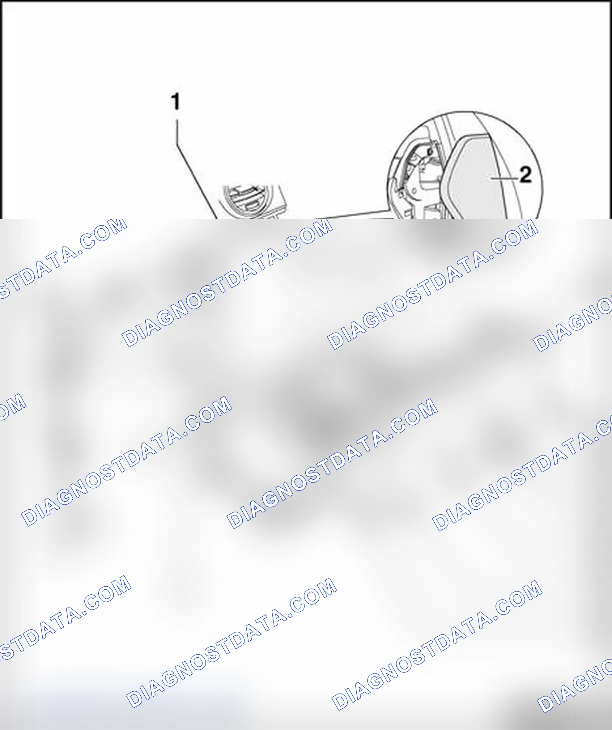 Scheme 5: Glove compartment (vehicles with knee bolster), assembly overview