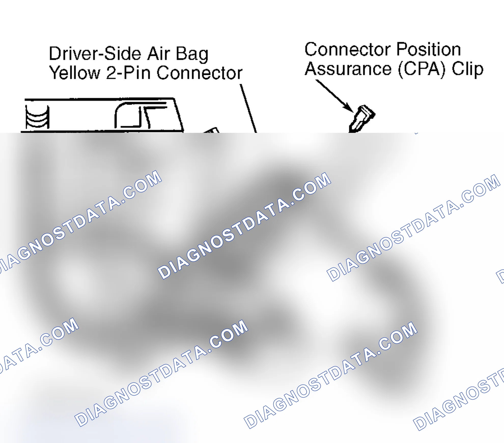 Scheme 57: Identifying Driver Air Bag Yellow 2-Pin Connector (Montana, Silhouette & Venture)