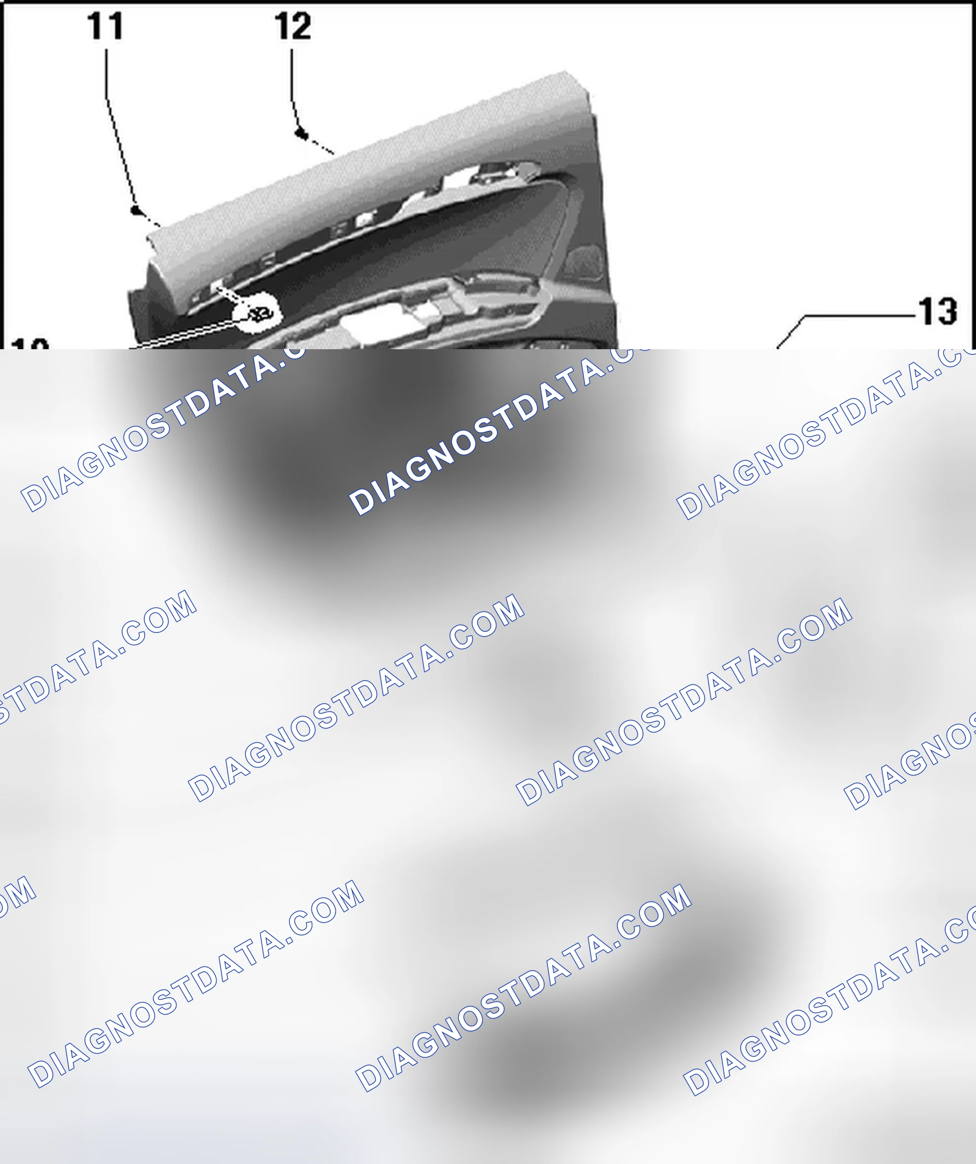 Scheme 19: REAR DOOR TRIM, INTERIOR SIDE OVERVIEW