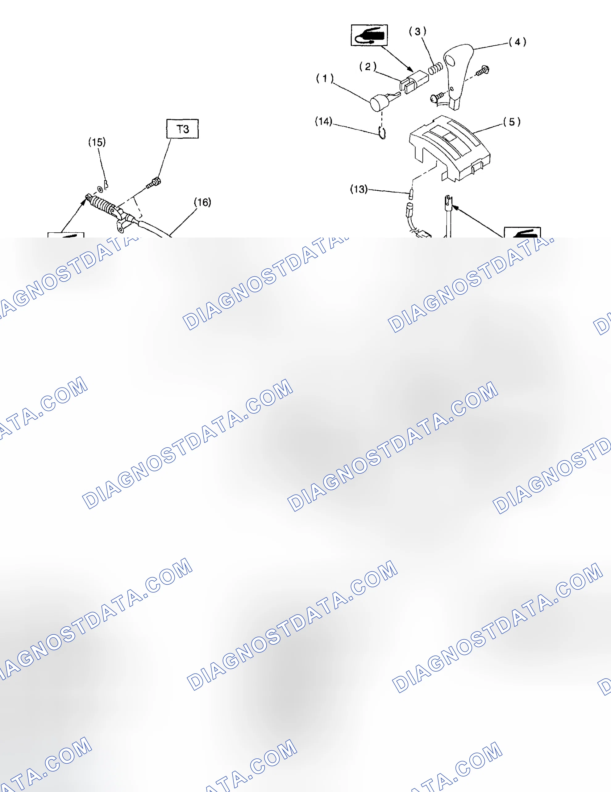Scheme 483: Identifying AT Select Lever Components