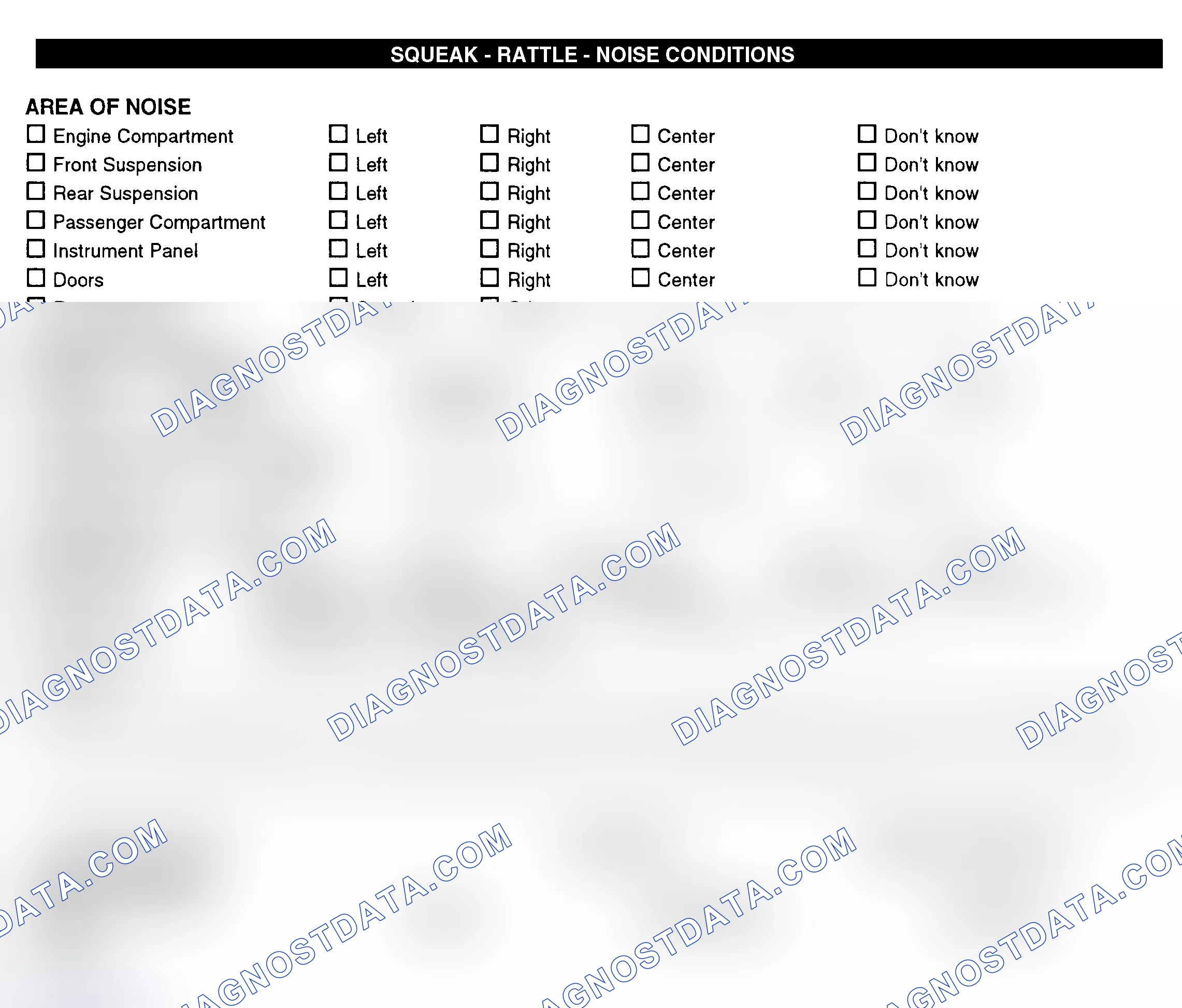 Scheme 11: Squeak, Rattle, & Noise Conditions