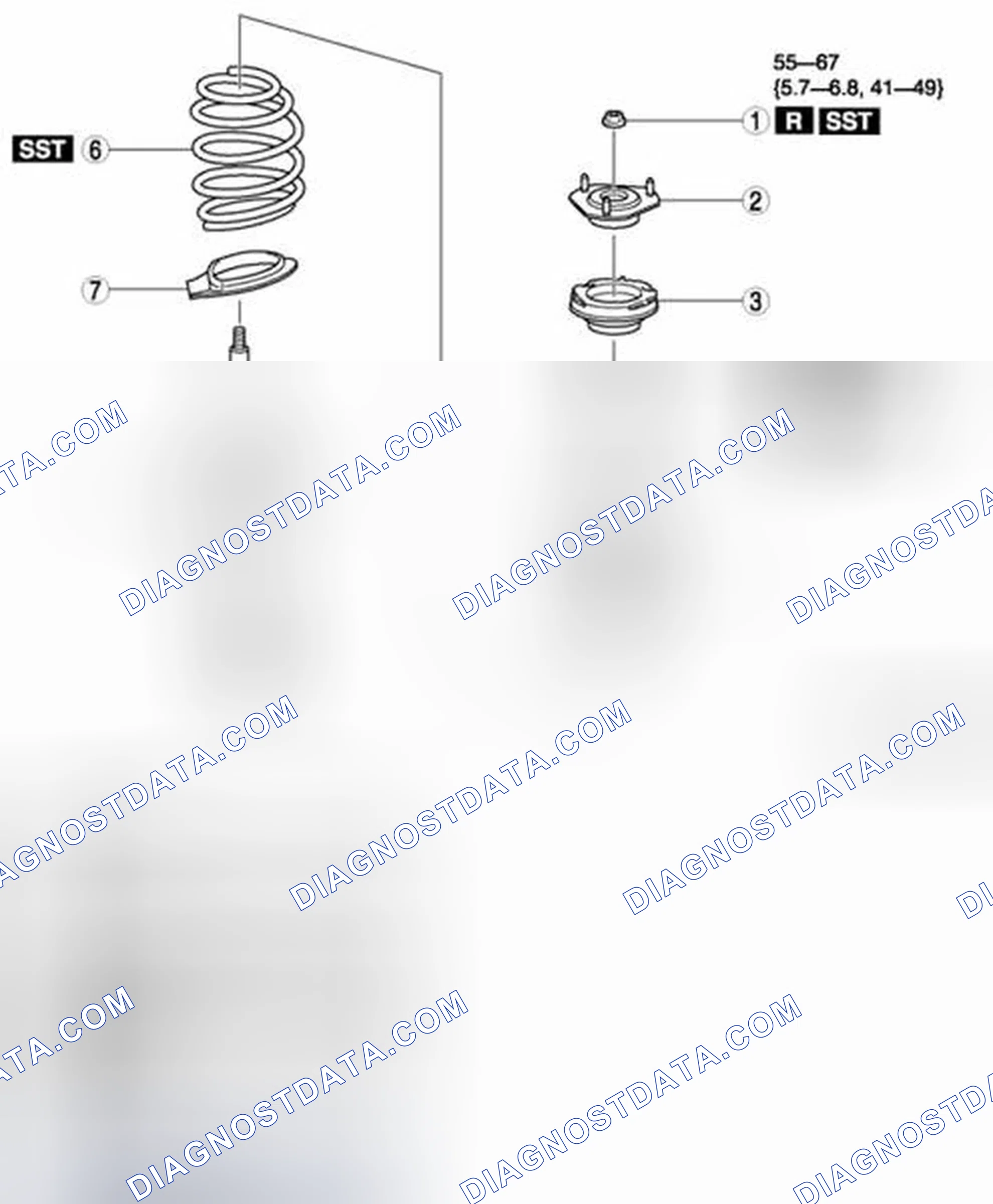 Scheme 25: FRONT SHOCK ABSORBER AND COIL SPRING DISASSEMBLY/ASSEMBLY