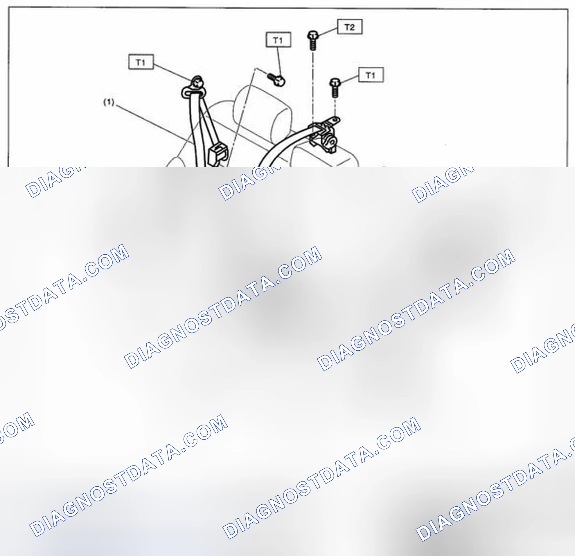 Scheme 2: REAR SEAT BELT (SEDAN MODEL)