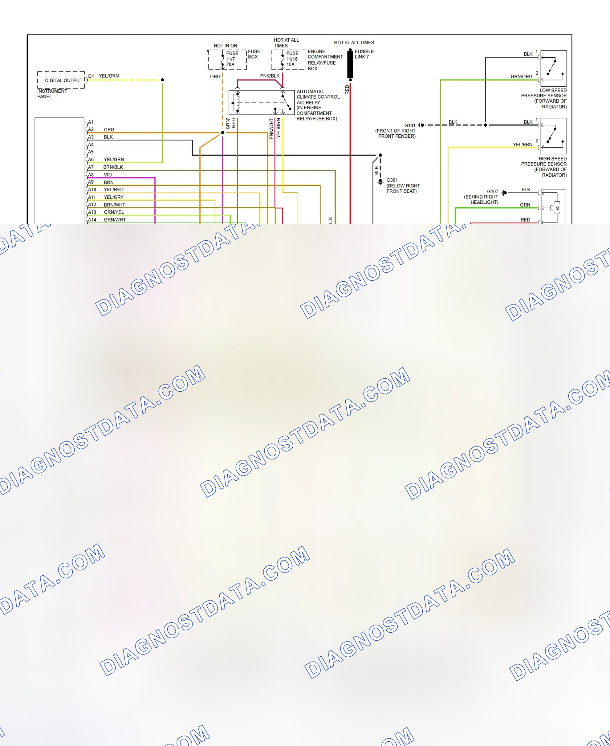 Scheme 3: Automatic A/C-Heater System Wiring Diagram (1995)