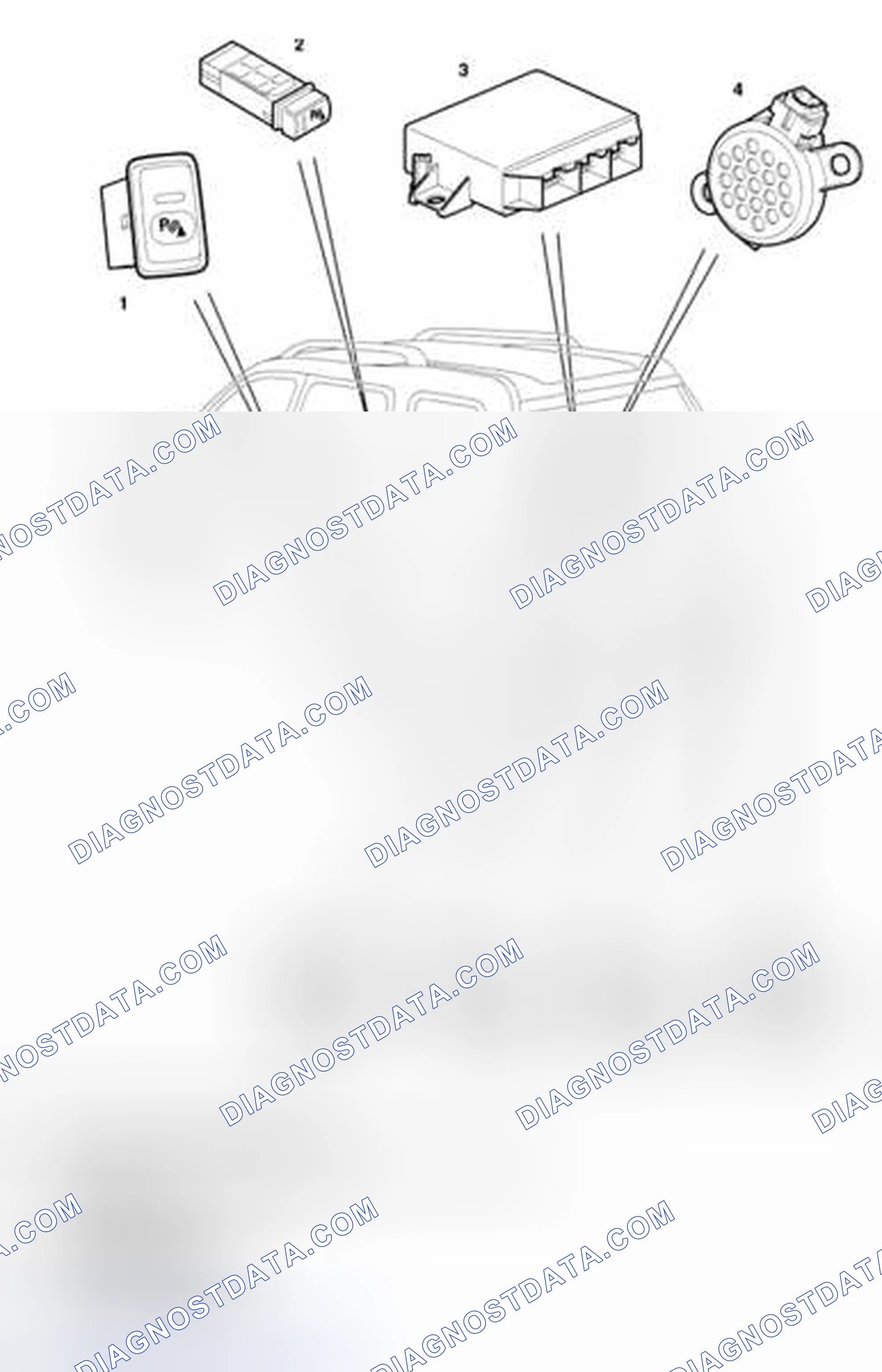 Scheme 10: PARK DISTANCE CONTROL COMPONENT LOCATION