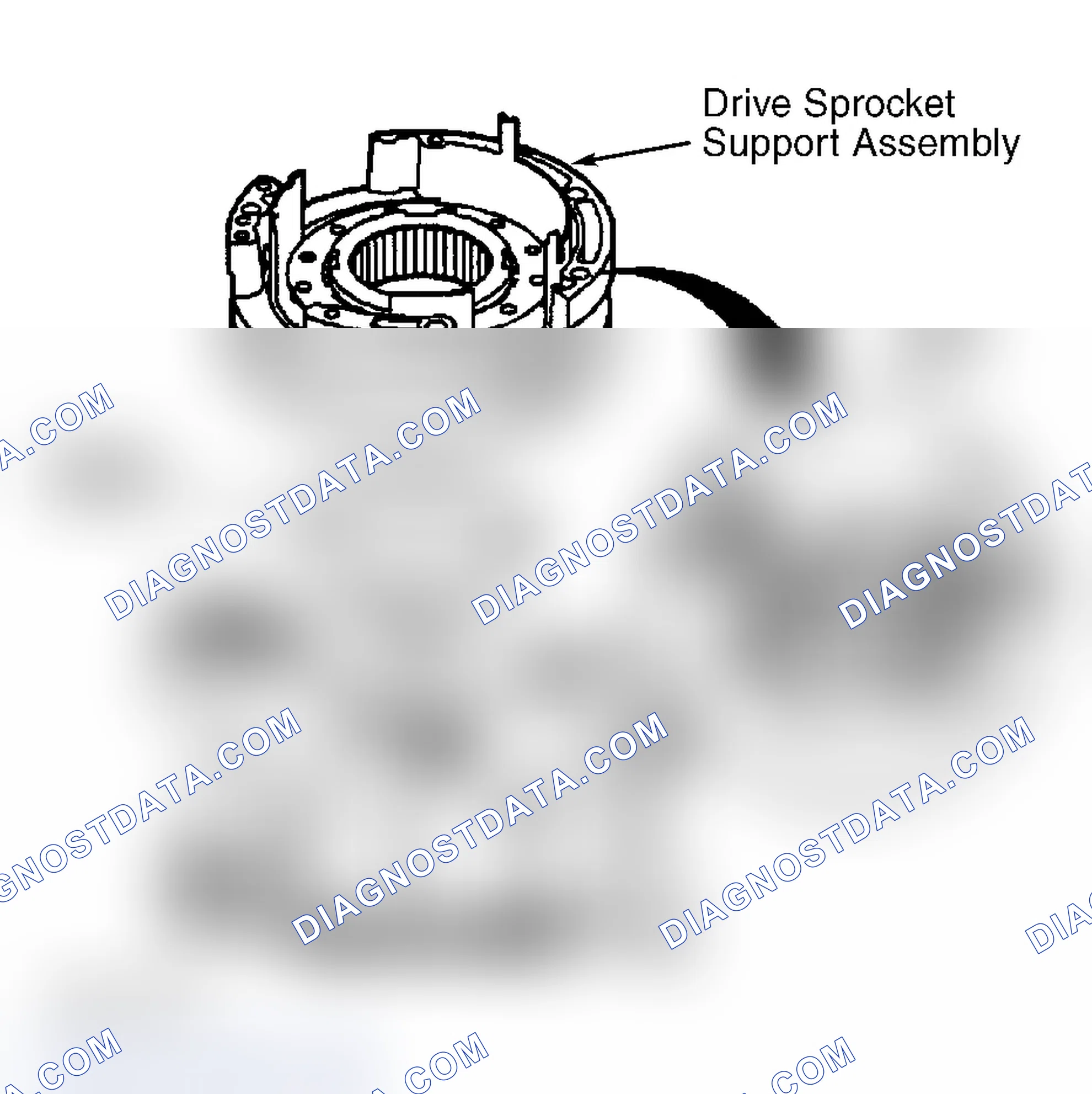 Scheme 71: DRIVEN SPROCKET SUPPORT ASSEMBLY