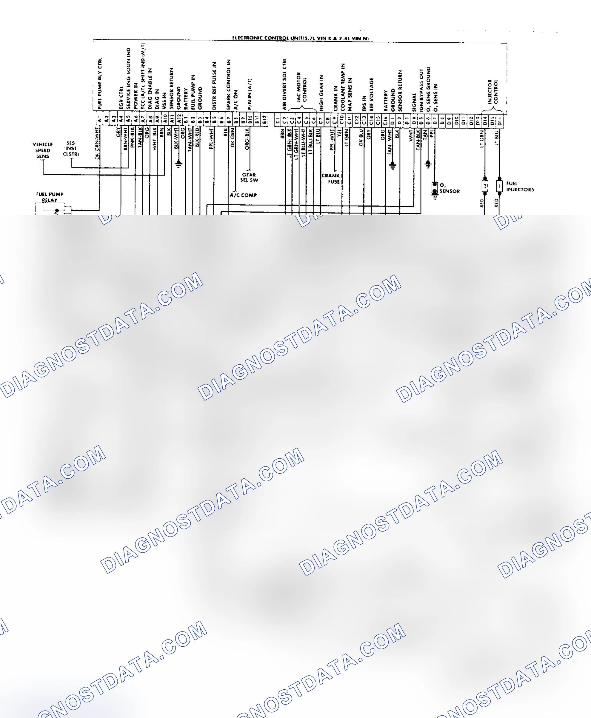 Scheme 160: "R/V" Series (5.7L & 7.4L) Wiring Diagram