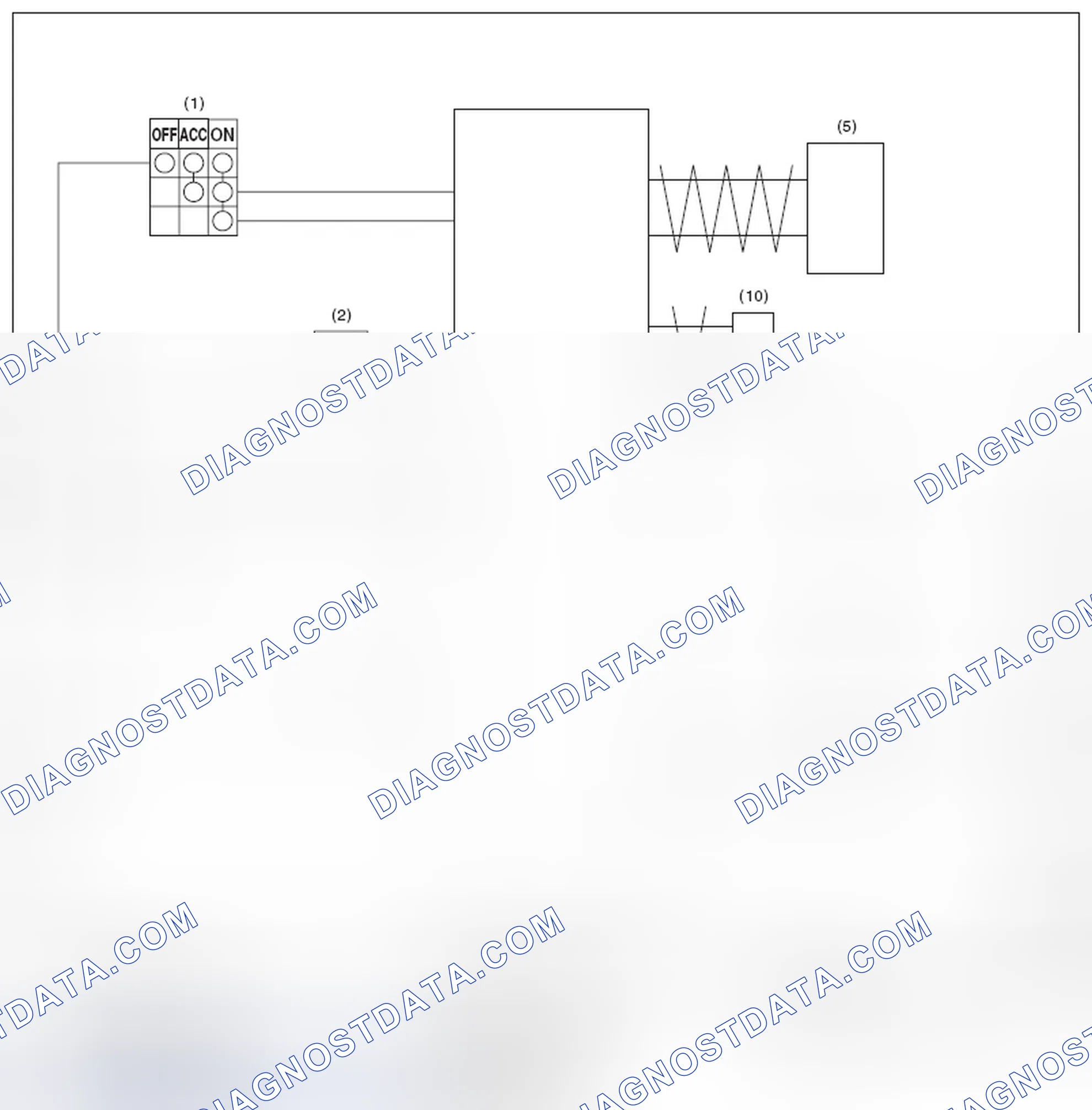 Scheme 1012: MODEL WITHOUT PUSH BUTTON IGNITION SWITCH