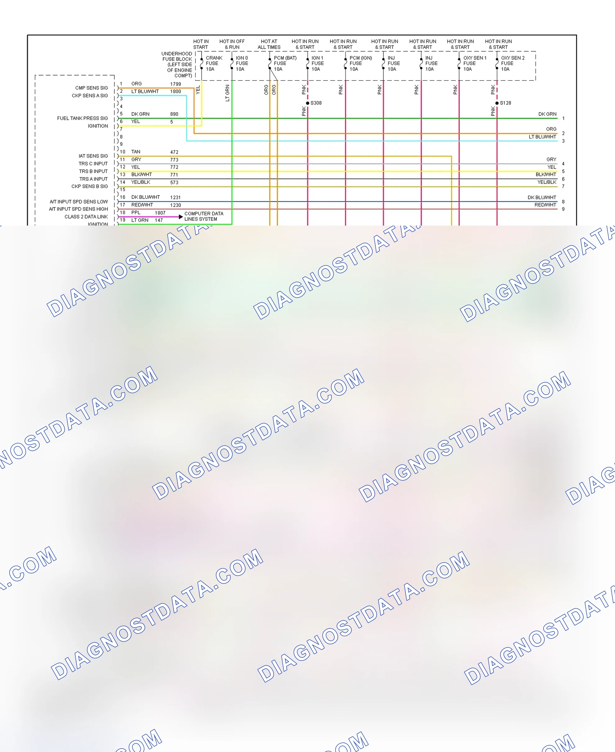 Scheme 155: PCM Wiring Diagram (Eldorado - 4.6L - 1 Of 4)