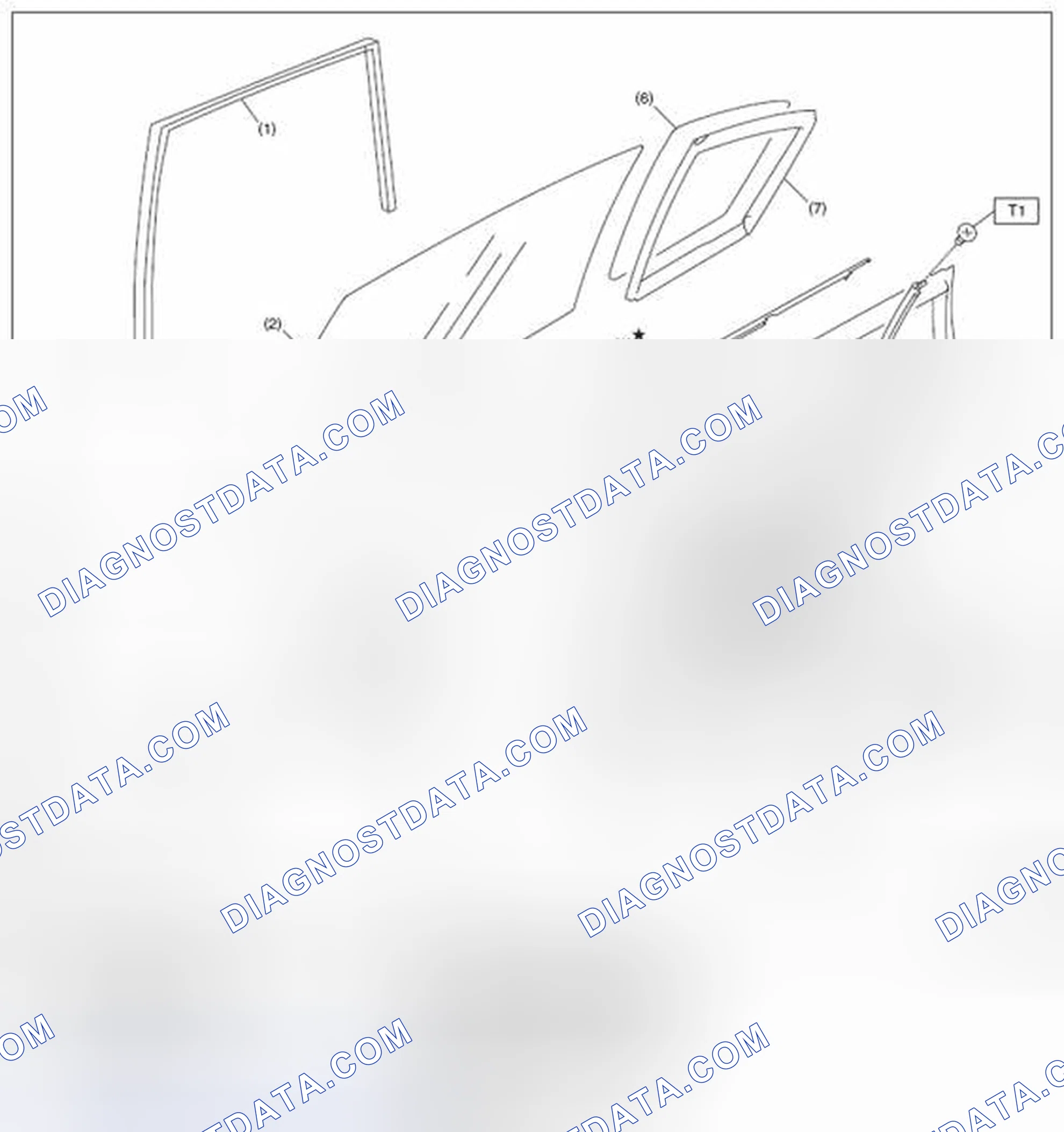 Scheme 10: REAR DOOR GLASS