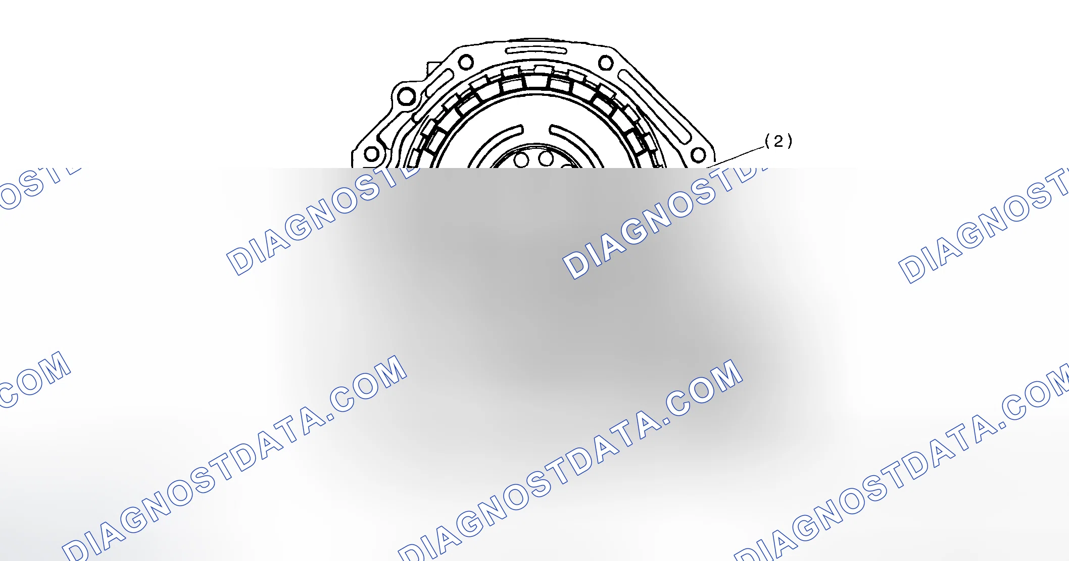 Scheme 37: Transmission Case (Front Side) Fluid Passages