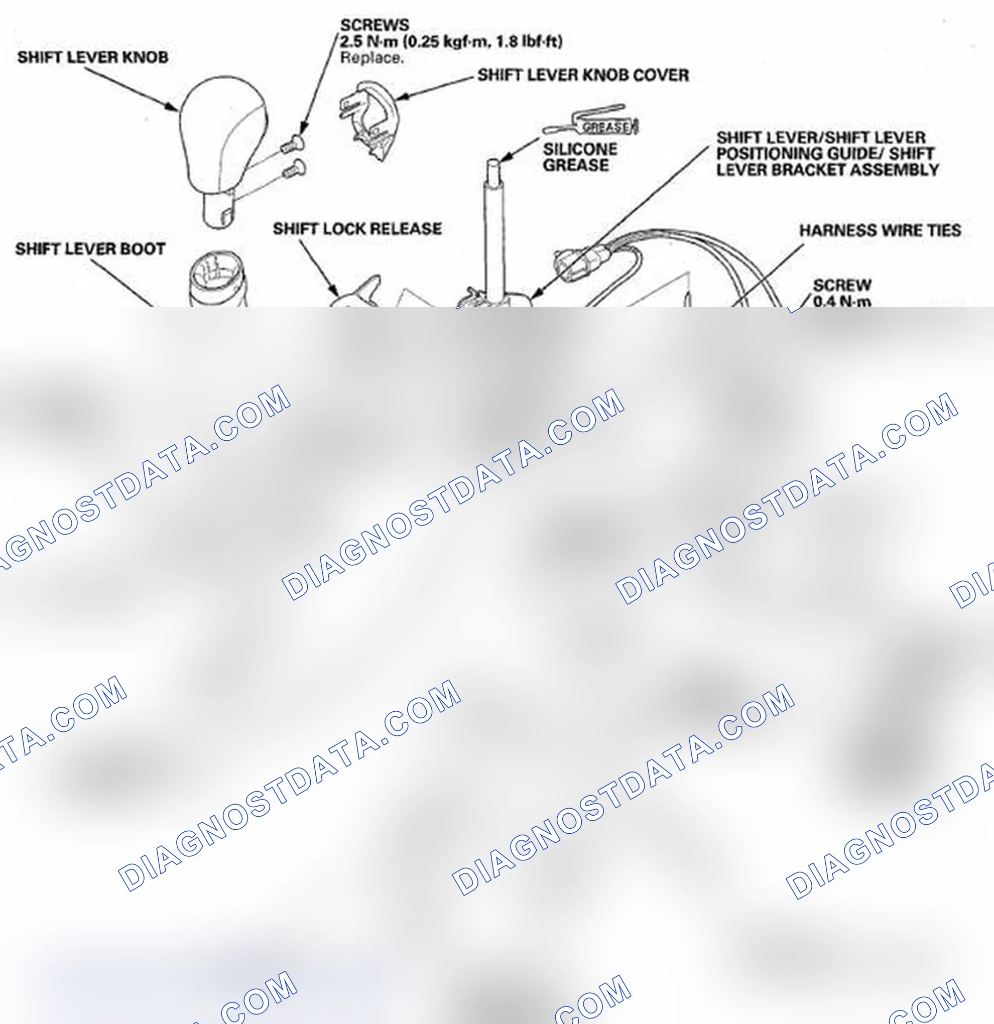 Scheme 334: Shift Lever Disassembly/Reassembly
