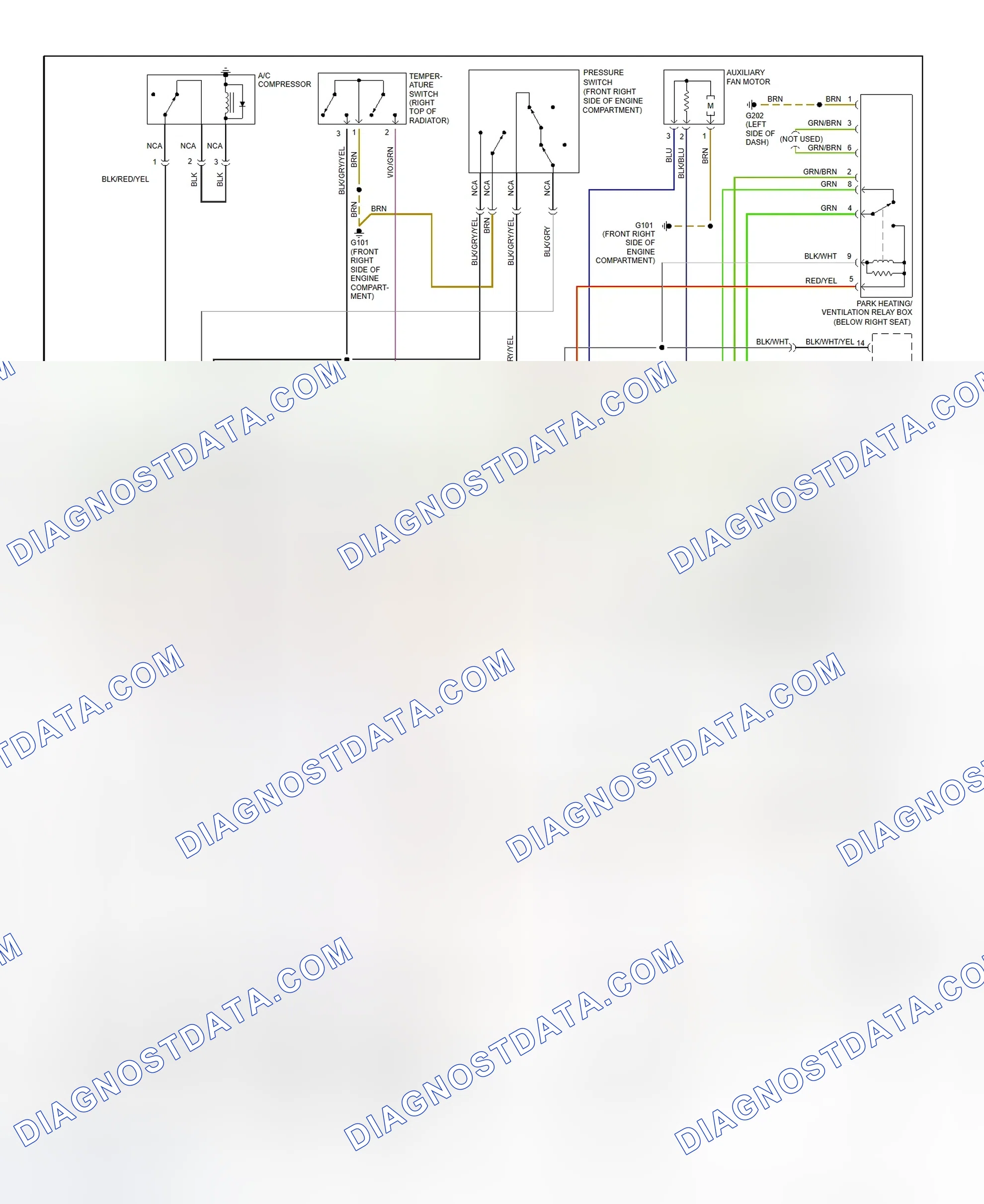 Scheme 6: 1994-95 Automatic A/C-Heater System Wiring Diagram (3 Of 3)
