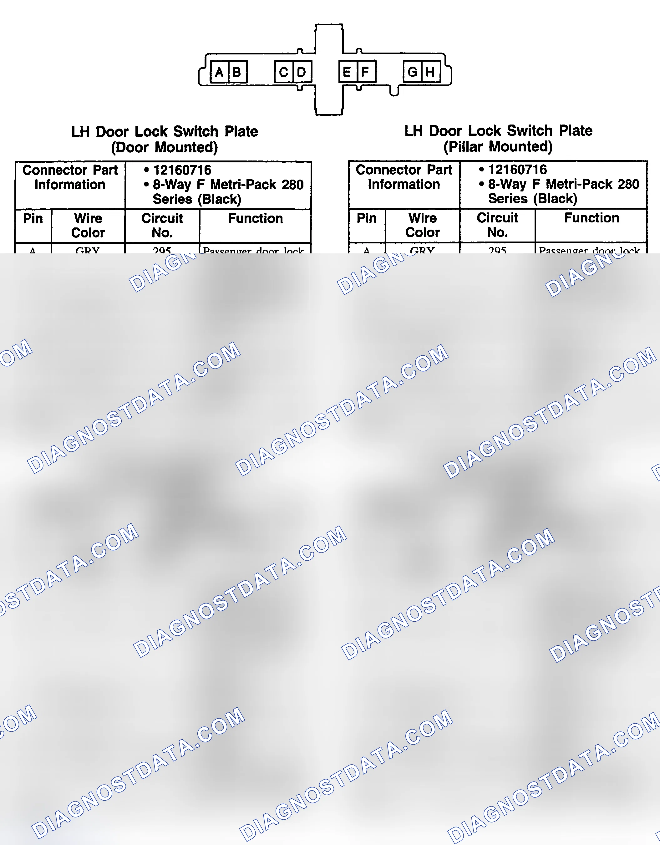 Scheme 55: DOOR LOCK SWITCH PLATE (LH & RH)