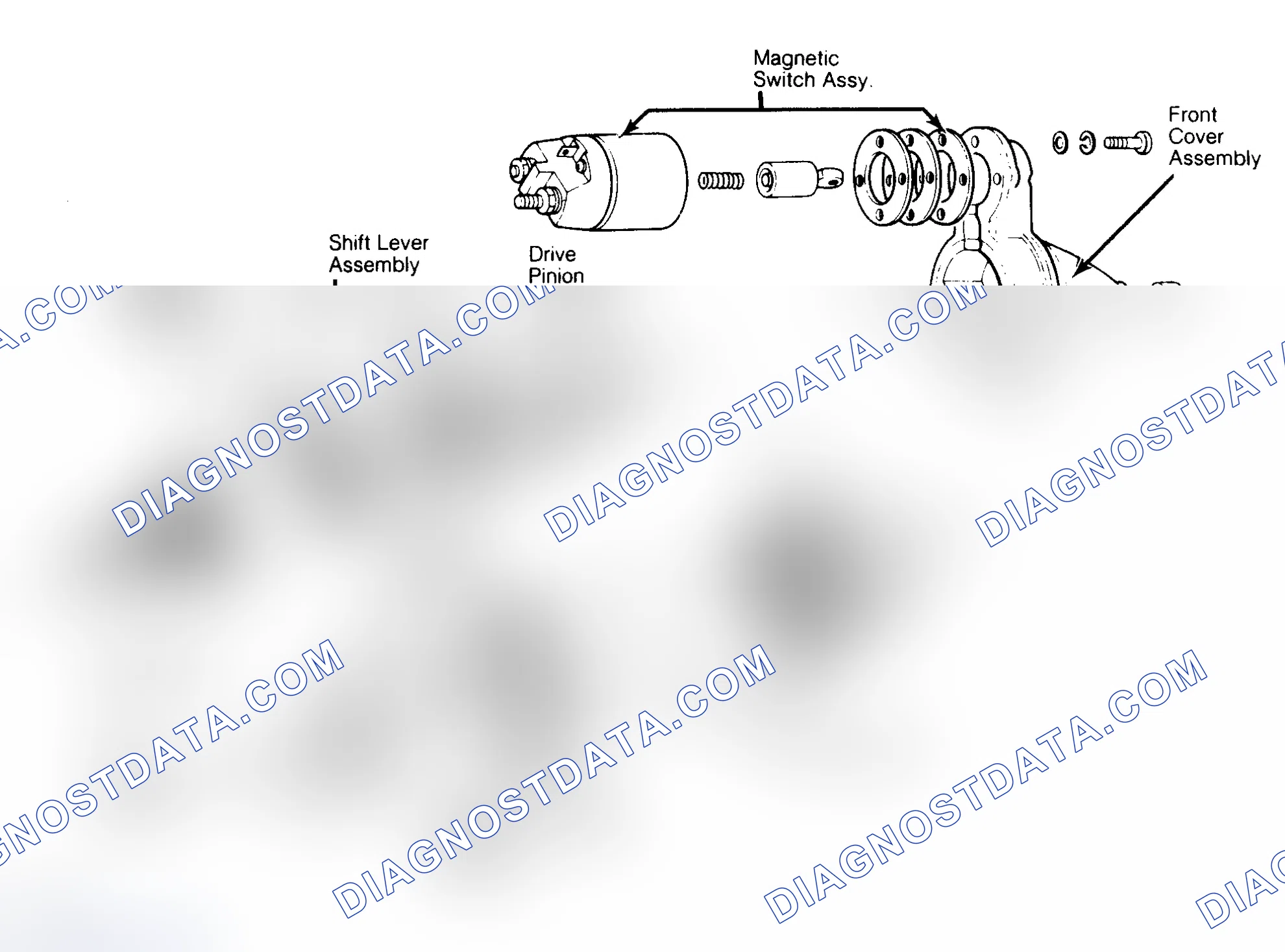 Scheme 6: Disassembled View of Typical Mitsubishi Conventional Starter For B2200 Diesel Pickup