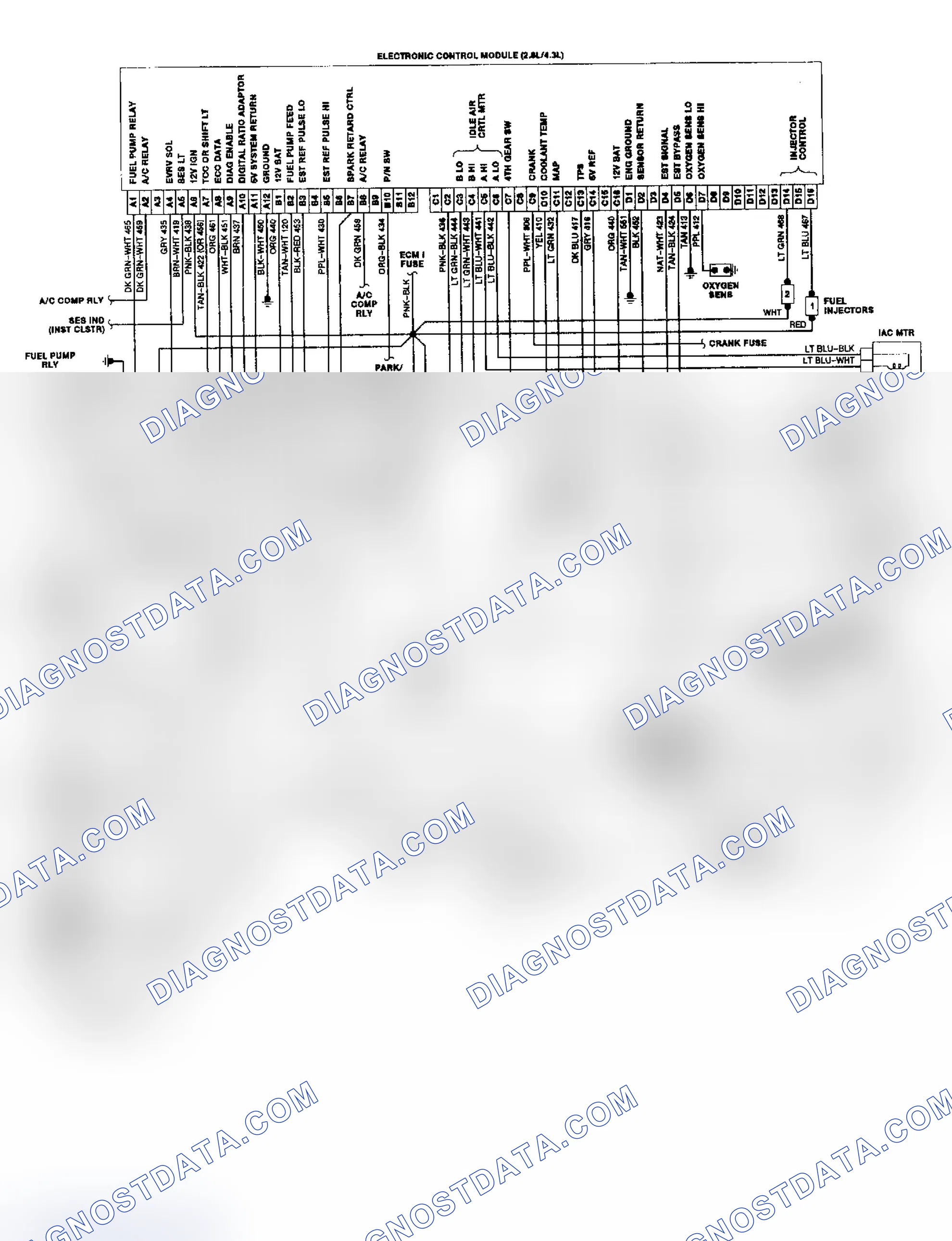 Scheme 22: "S" & "T" Series 2.8L & 4.3L TBI/CCC Wiring Diagram