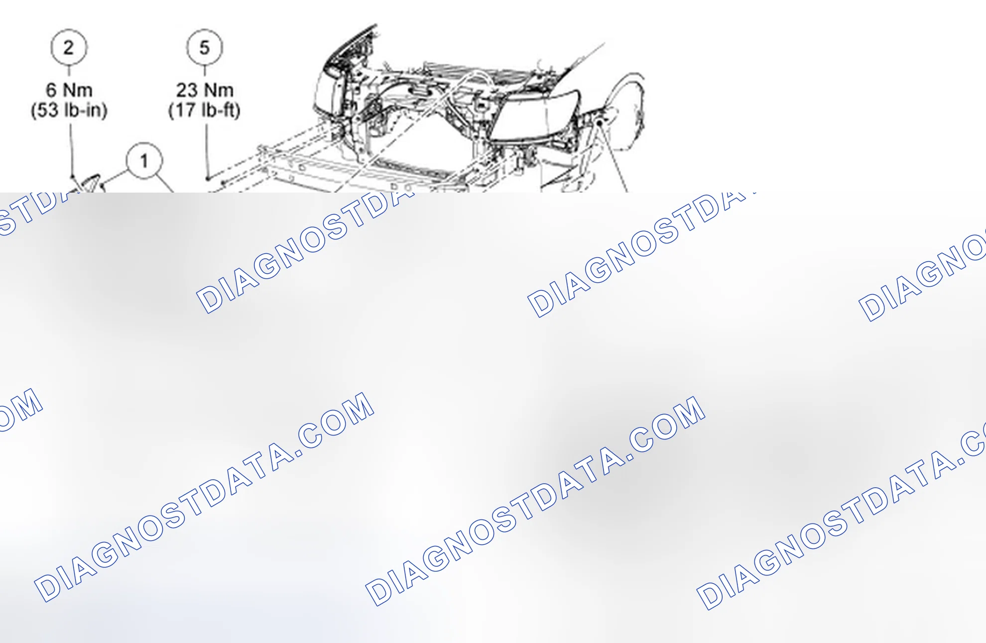 Scheme 96: Bumper - Exploded View, Front