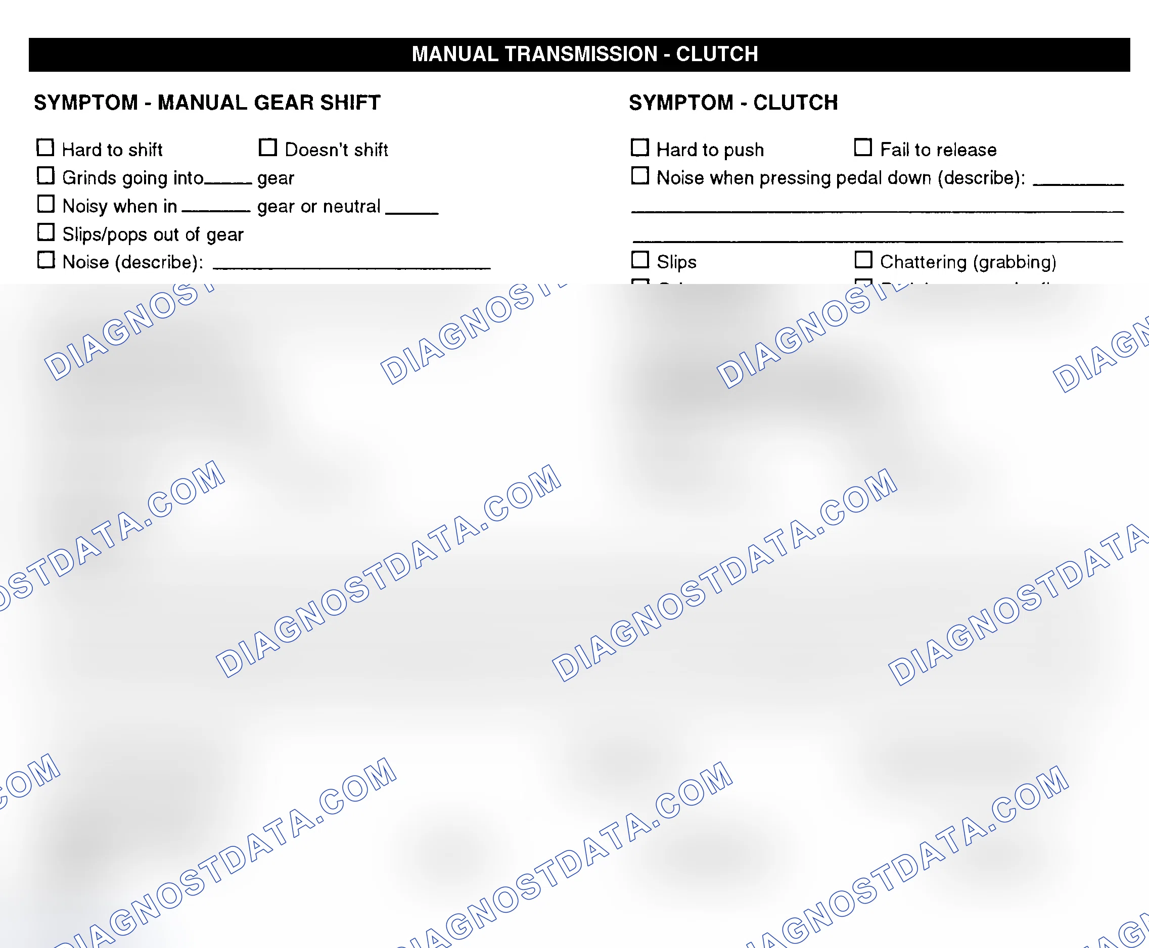 Scheme 10: Manual Transmission & Clutch