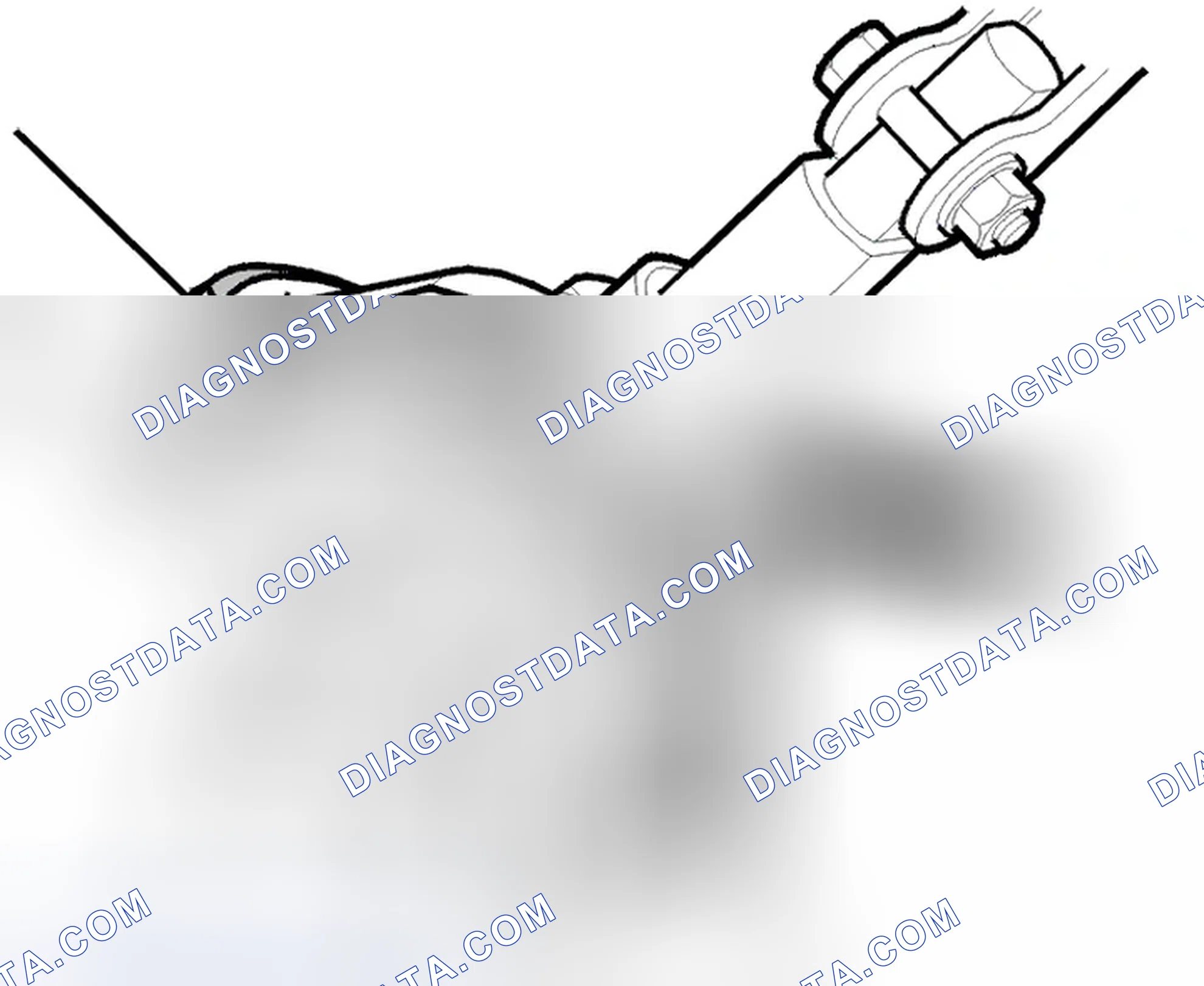 Scheme 1210: Checking the steering gear bearing in the boot at the firewall