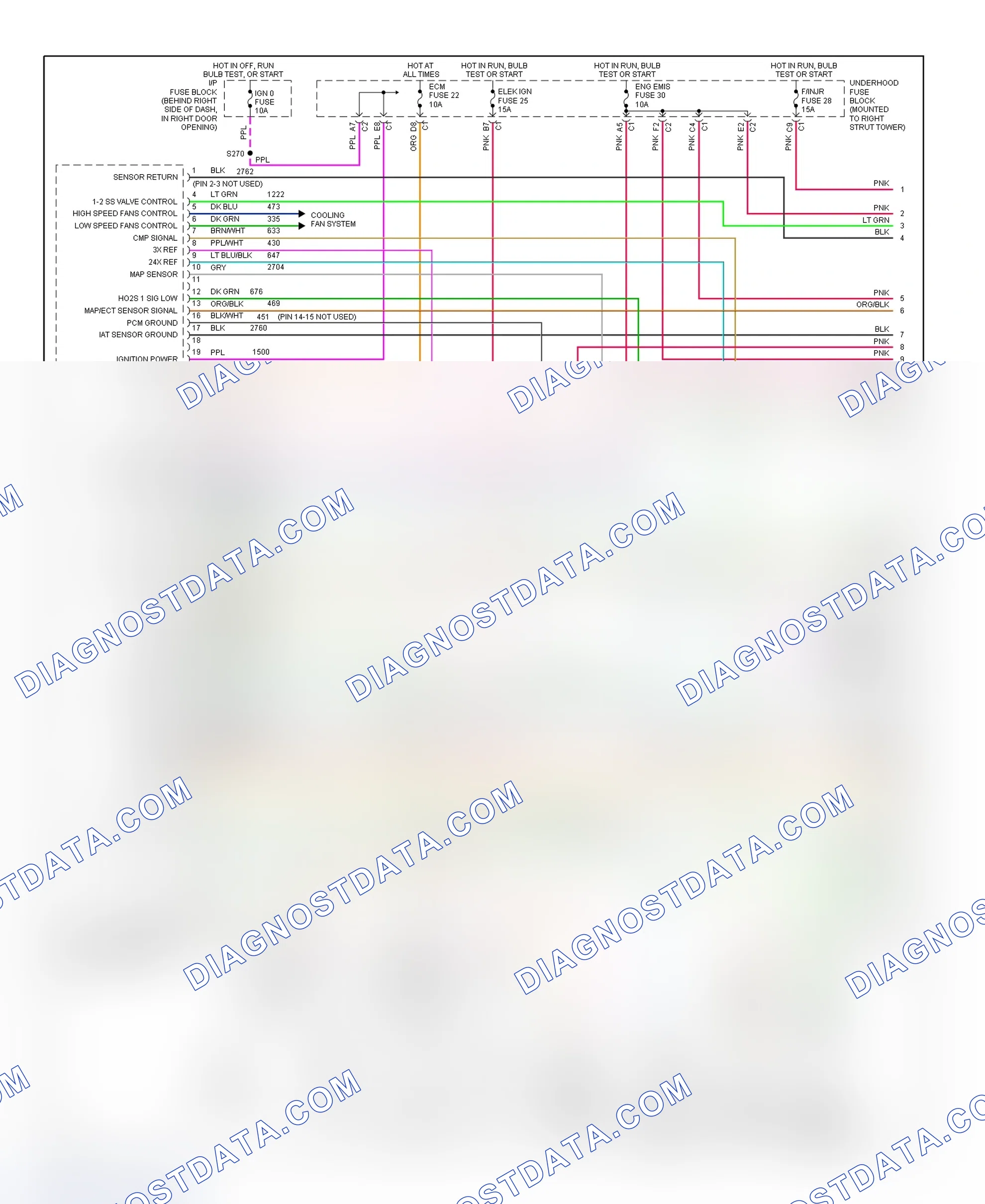 Scheme 115: PCM Wiring Diagram (Century - 3.1L - 1 Of 4)