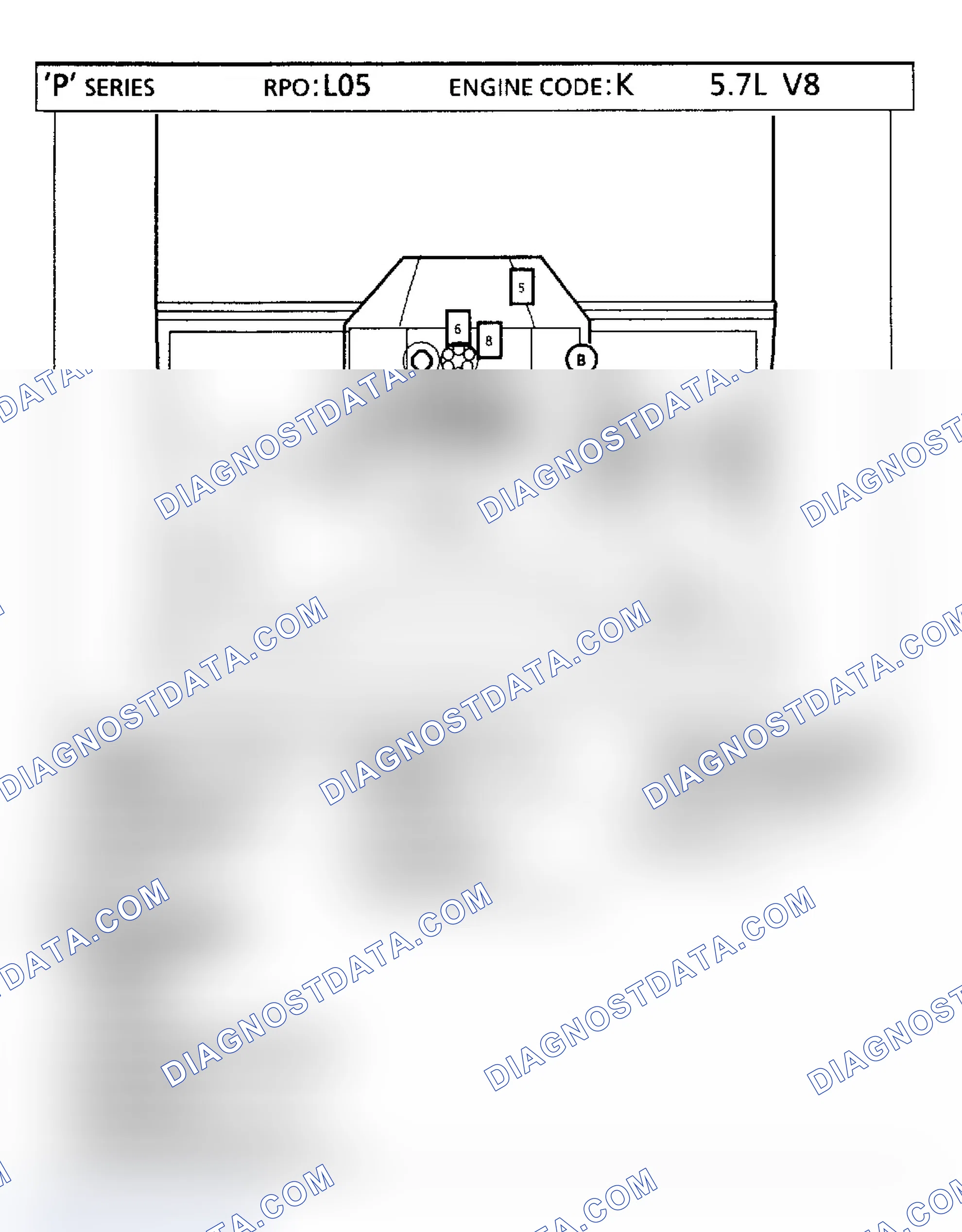 Scheme 97: 7.4L VIN "K" - "P" Series Parcel Van Component Locations