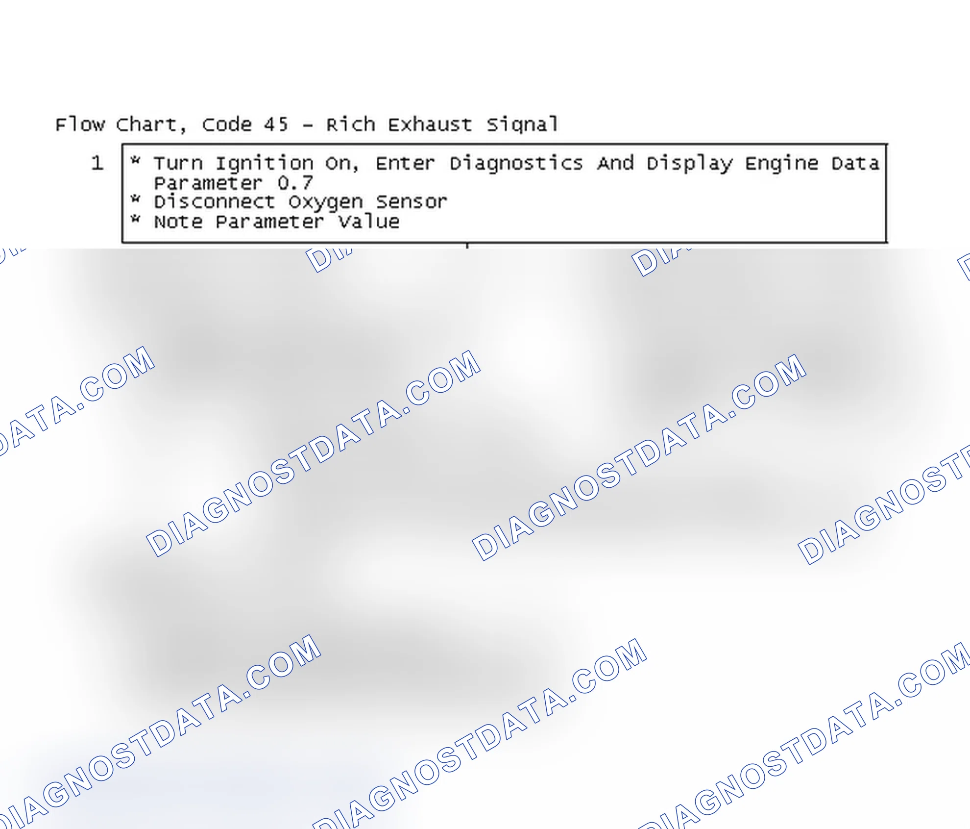 Scheme 117: Flow Chart, Code 45 - Rich Exhaust Signal