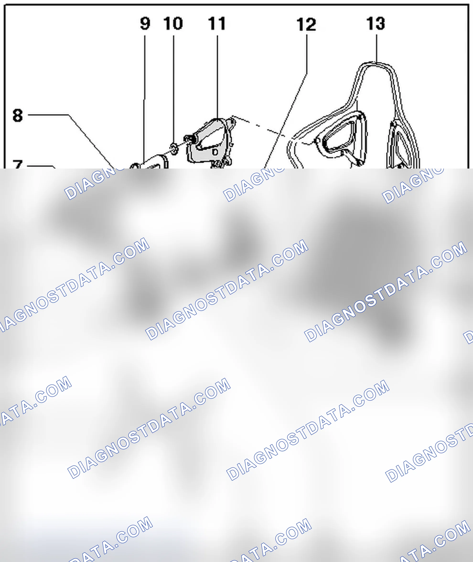 Scheme 384: BACKREST LOCK ACTUATING LINK ASSEMBLY OVERVIEW