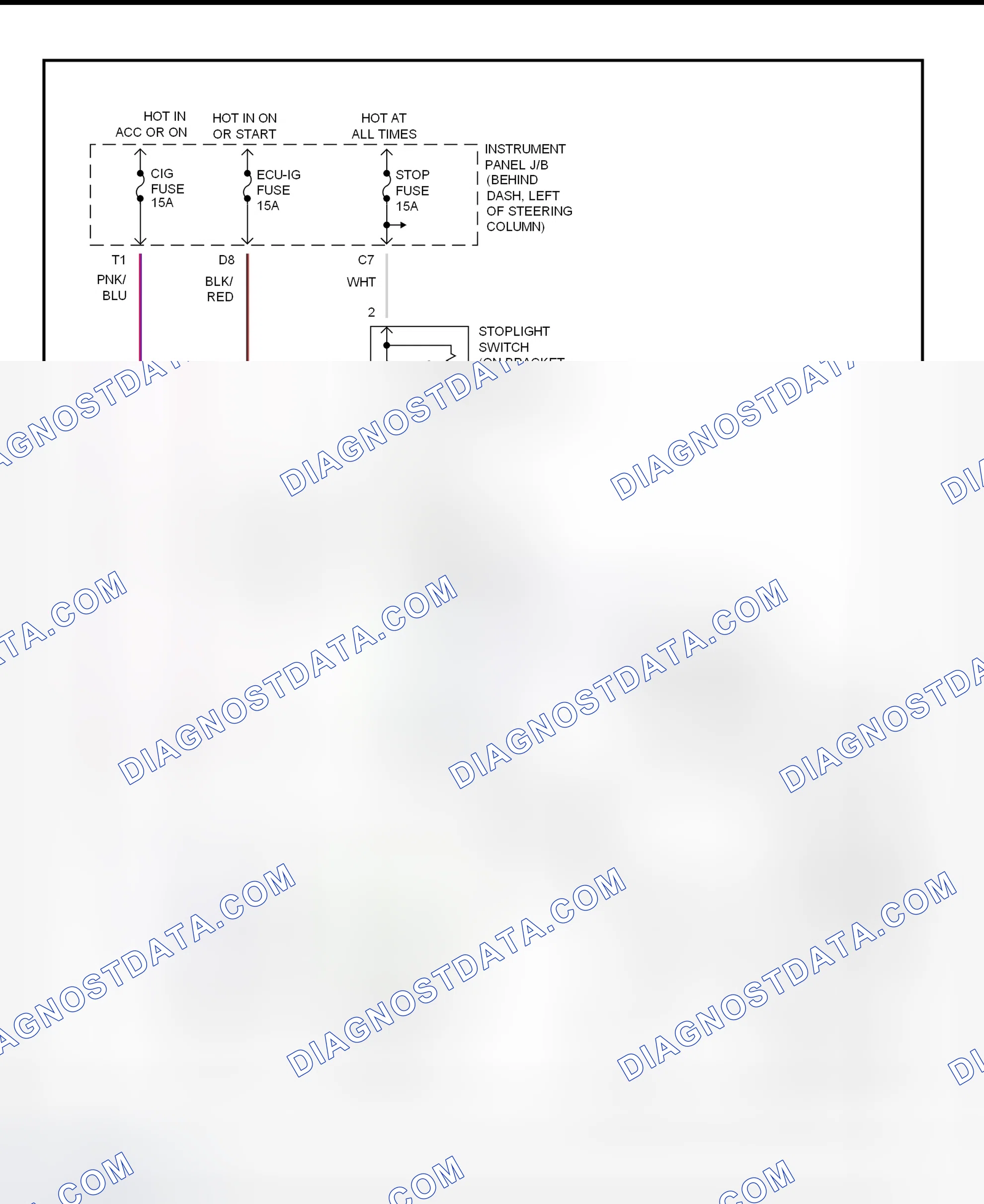 Scheme 105: Shift Lock System Wiring Diagram (Toyota Camry Solara)
