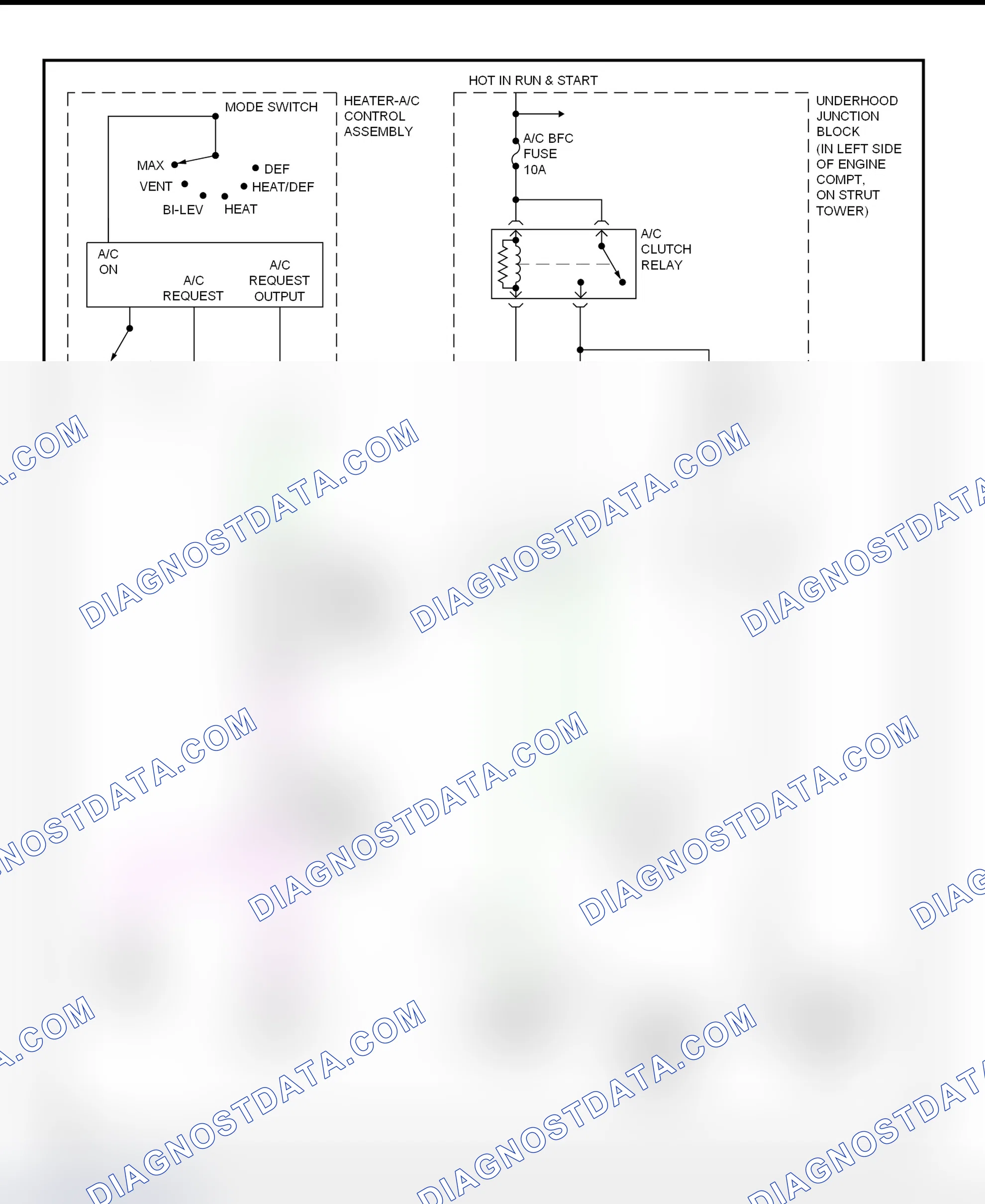 Scheme 1: A/C Compressor Clutch Control Circuit Wiring Diagram (2000 Alero & Grand Am)
