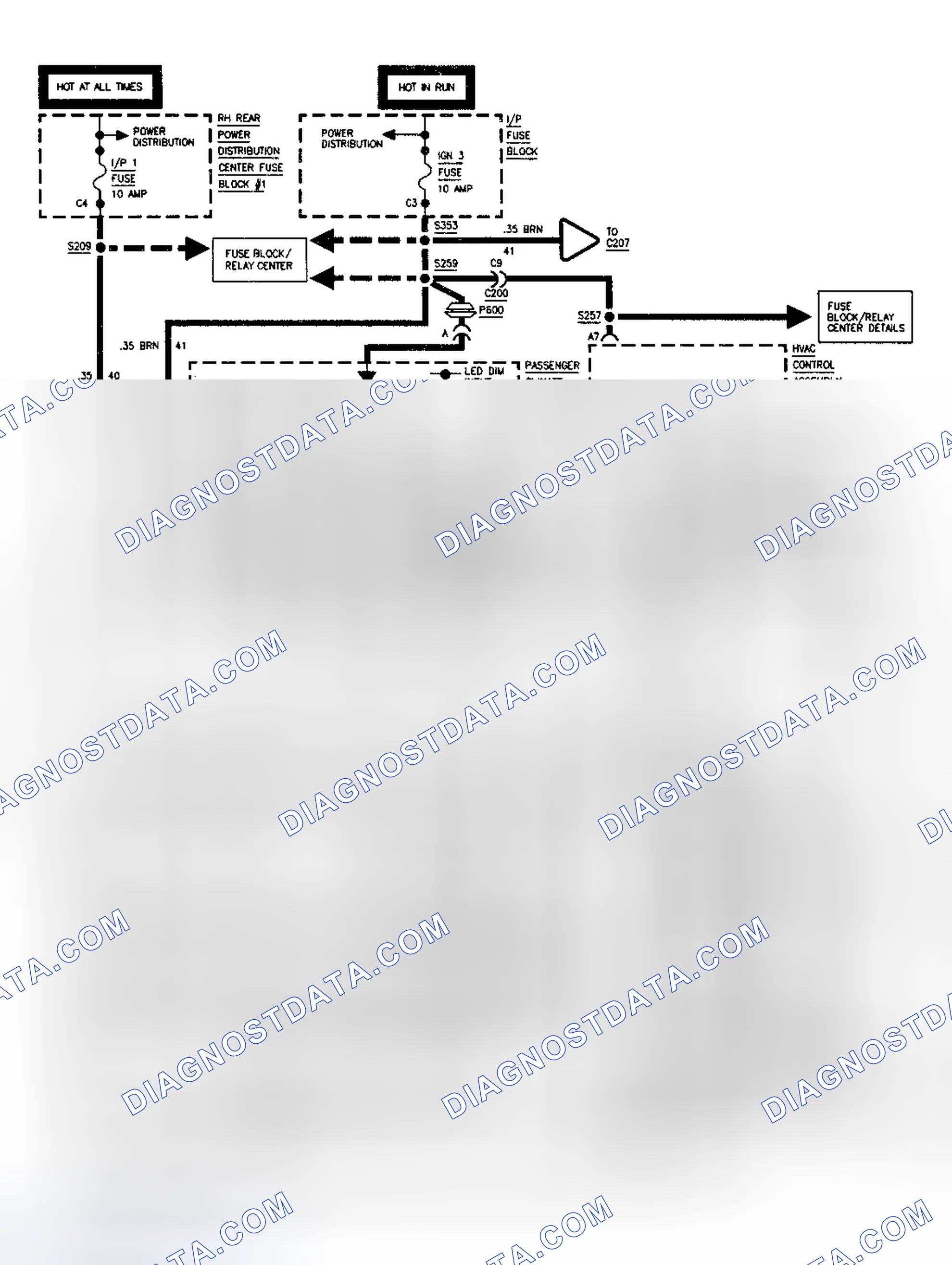 Scheme 21: DTC 034 - DATA LOSS FROM PASSENGER-SIDE CLIMATE CONTROL TO PROGRAMMER (RIVIERA)