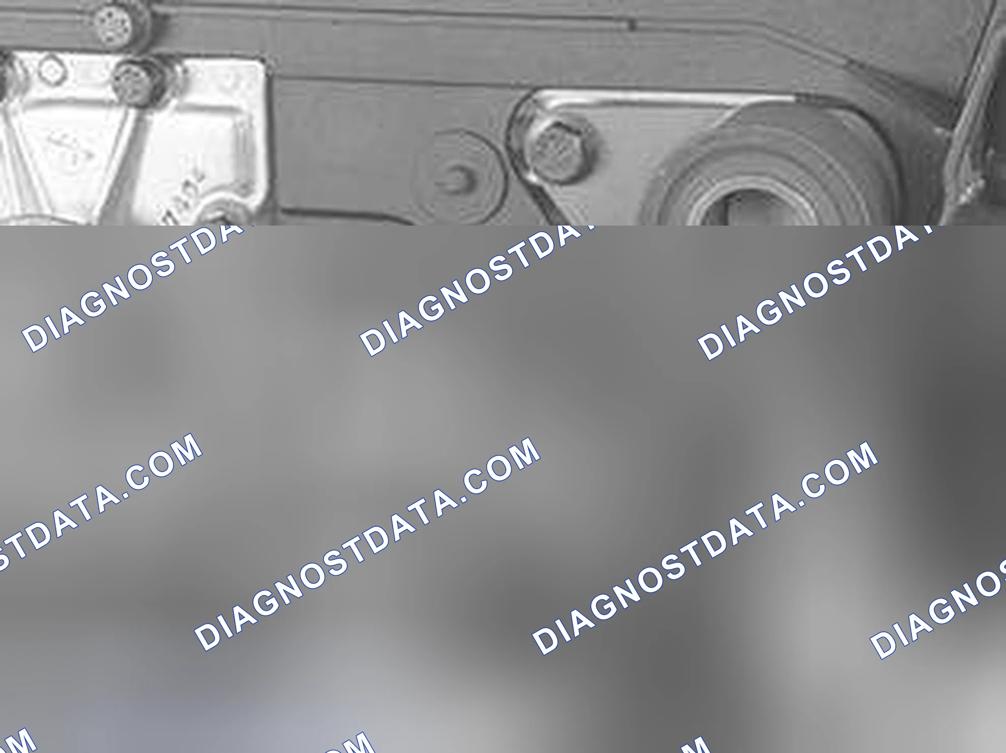 Scheme 402: Removing the belt tensioner and idler pulley