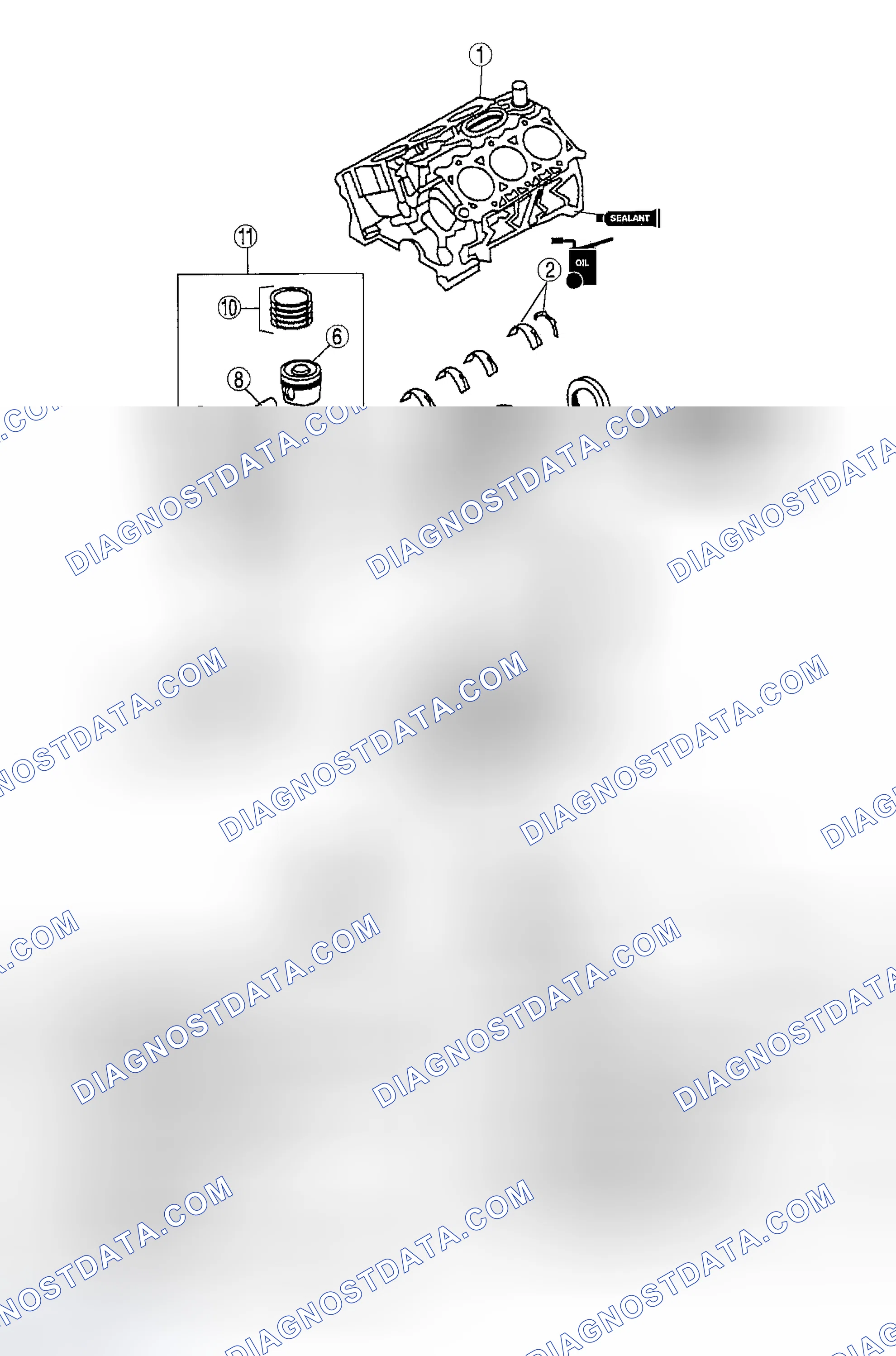 Scheme 35: CYLINDER BLOCK ASSEMBLY (I)