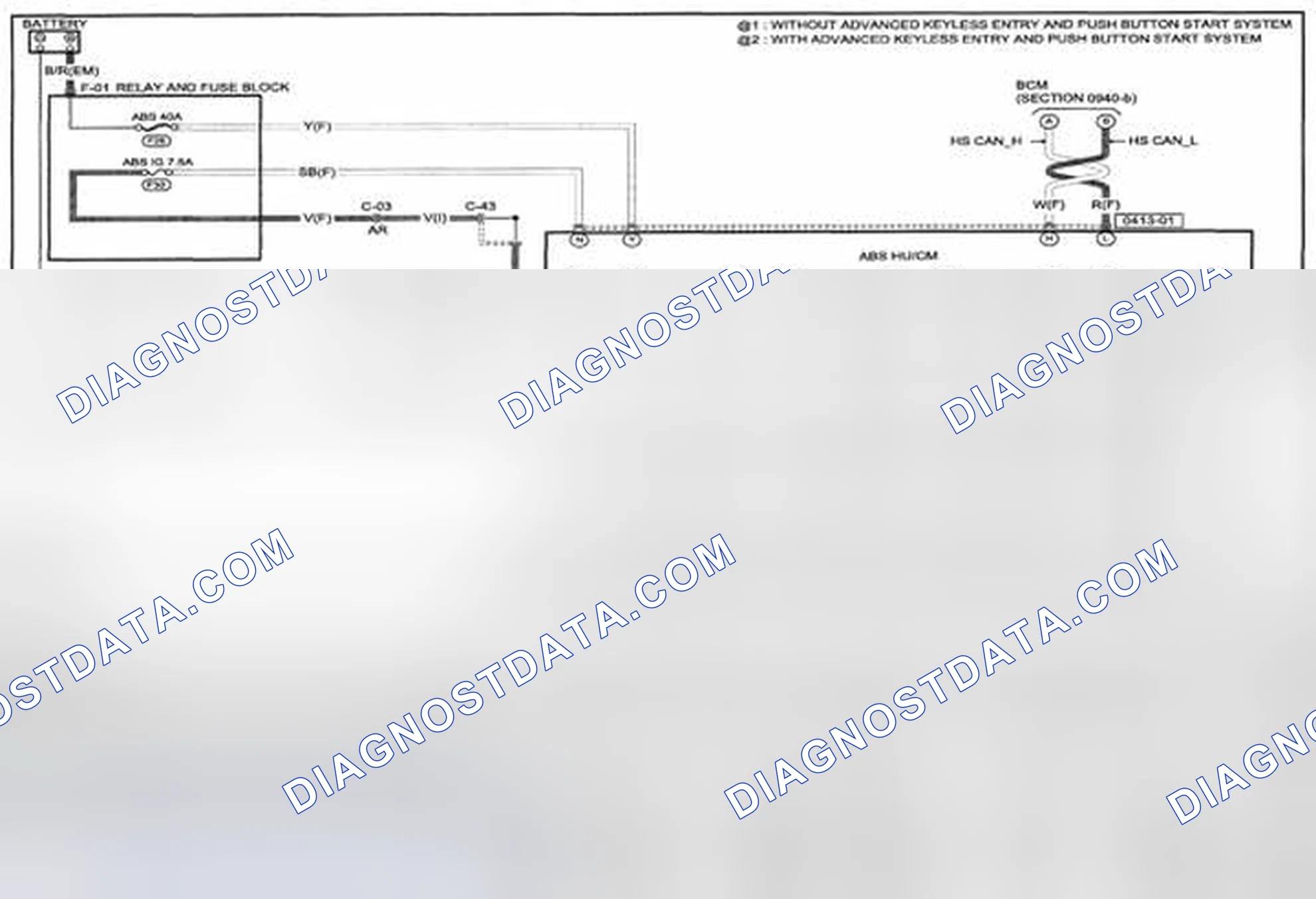 Scheme 182: Antilock Brake System Wiring Diagram - 0413 (1 Of 2)