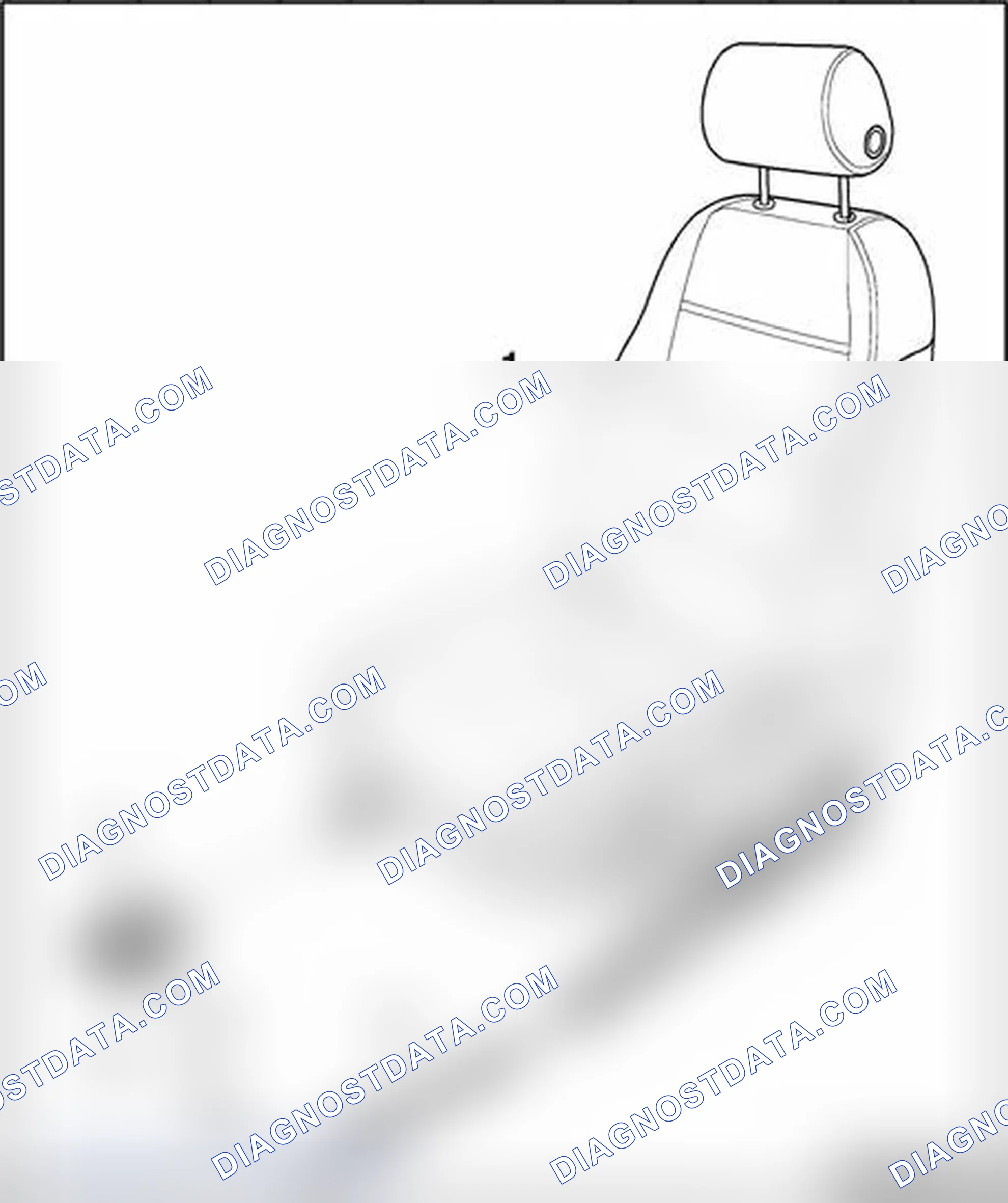 Scheme 213: Front seat rail cover, assembly overview