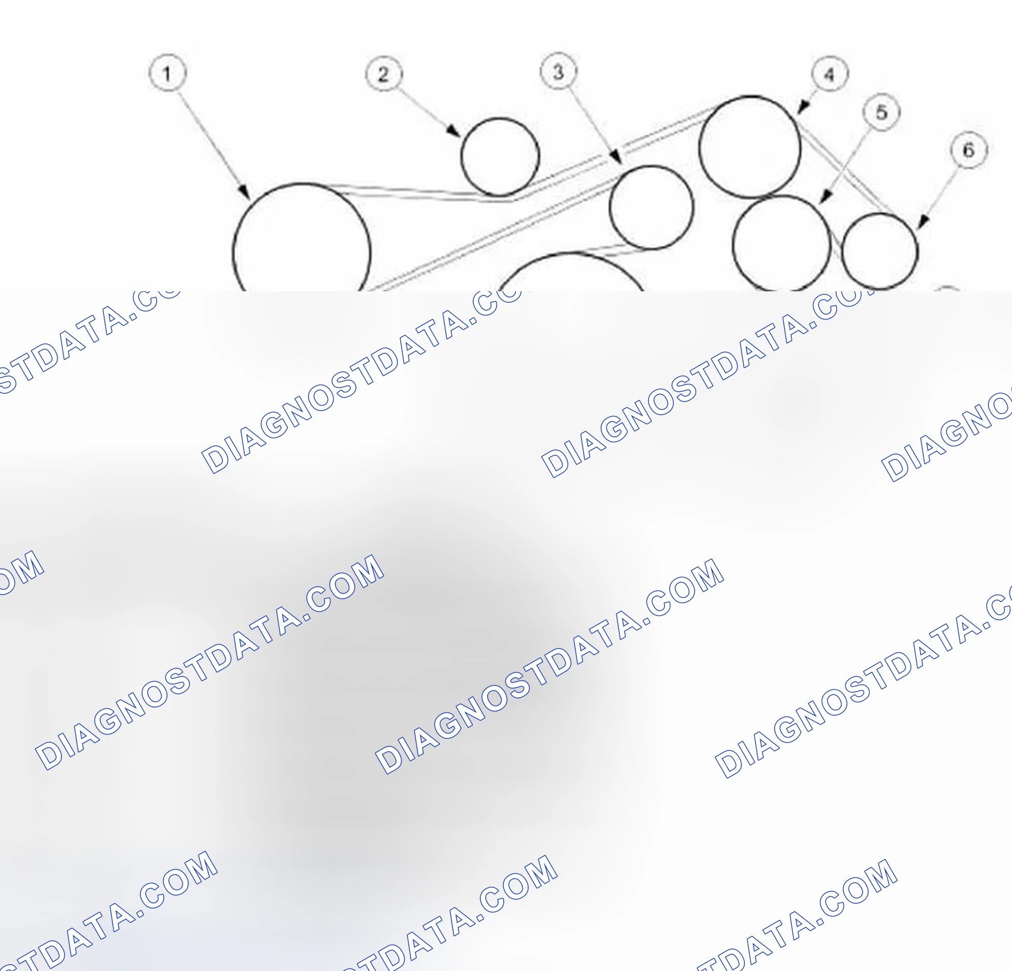 Scheme 1: Drive Belt Routing (2.0L, 2.5L and 3.0L engine)