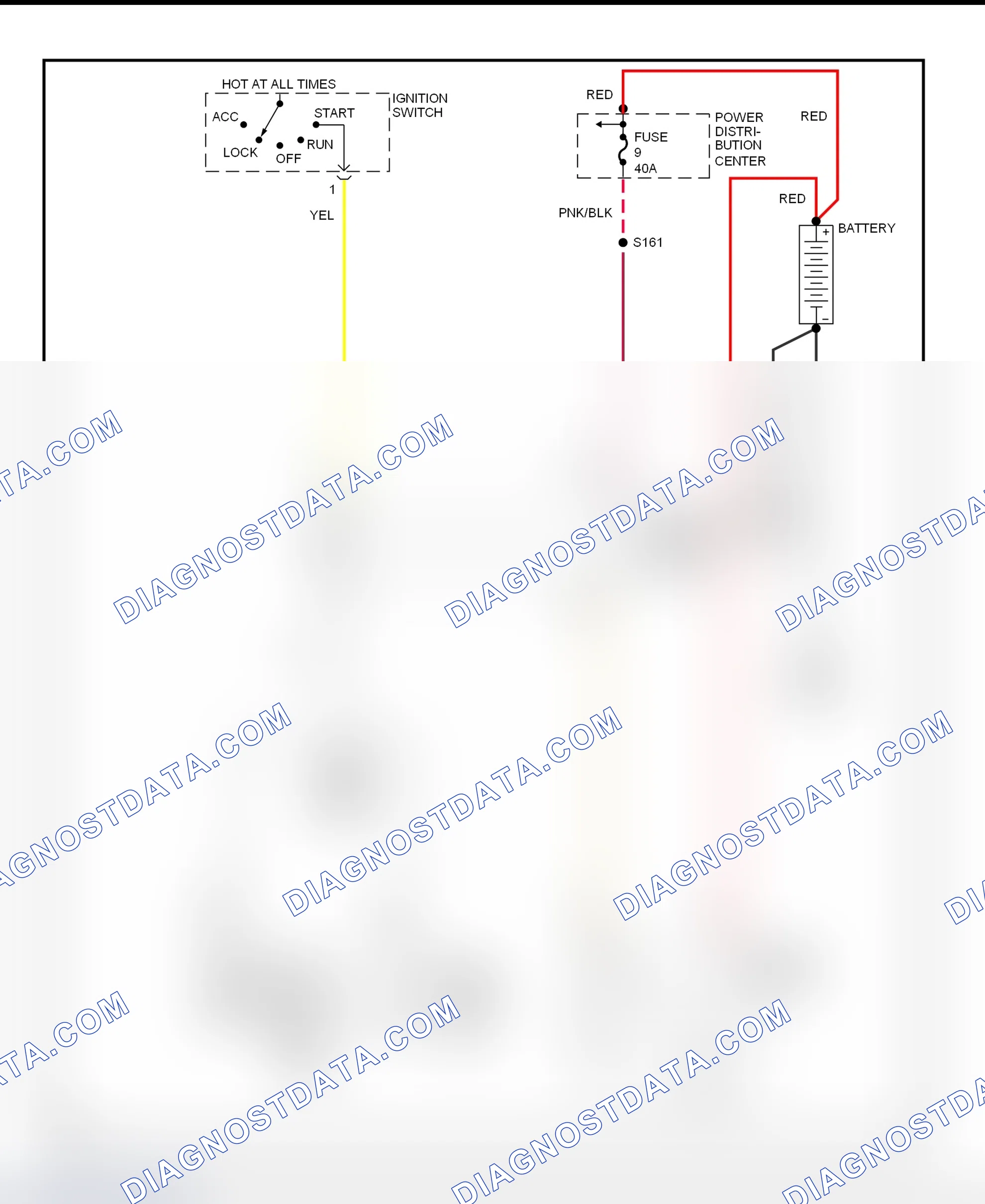 Fig. 8: Starting System Wiring Diagram (Durango)