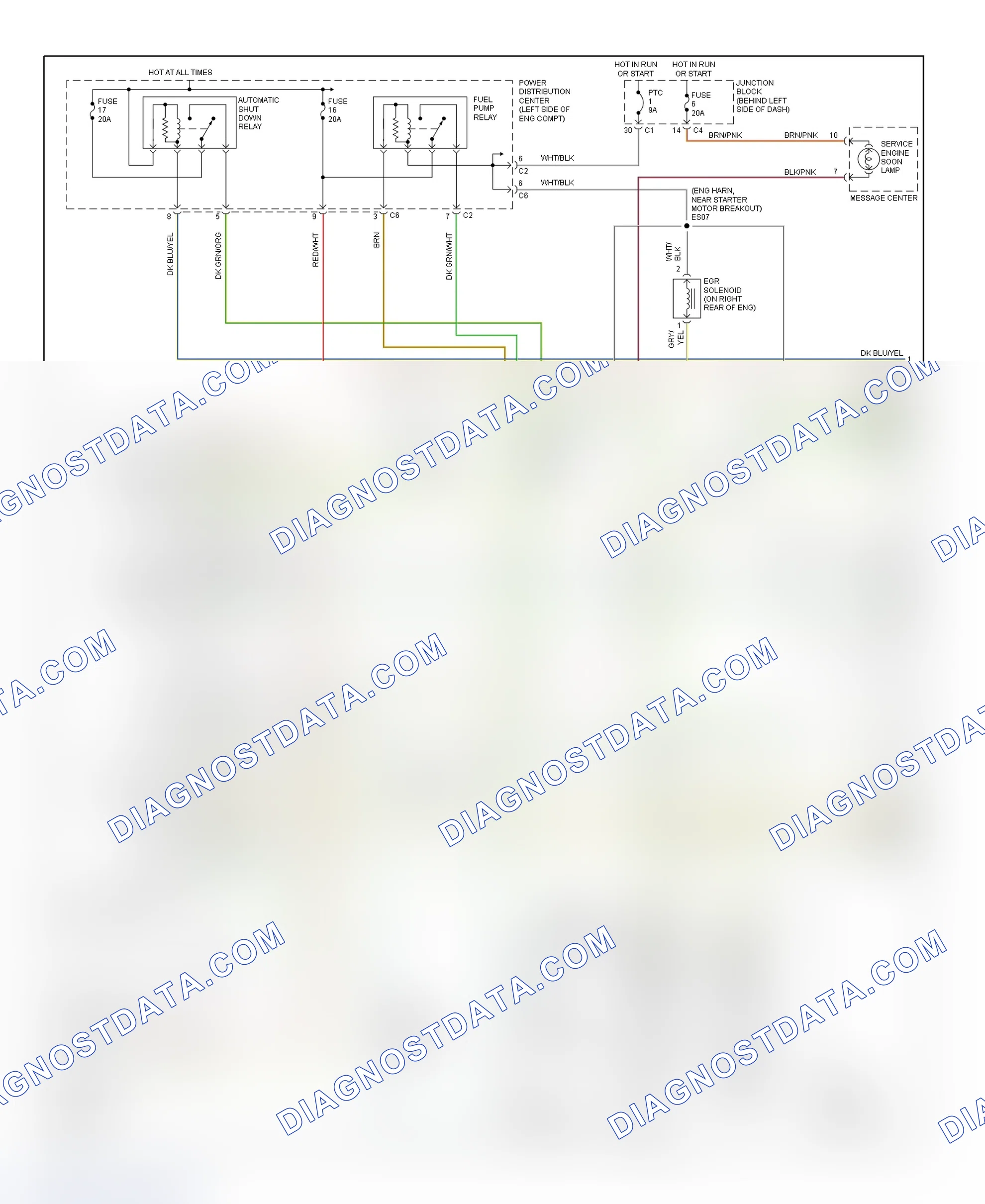 Scheme 16: PCM Wiring Diagram (Caravan, Town & Country, & Voyager - 3.3L, 3.3L Flex-Fuel & 3.8L - 1 Of 3)