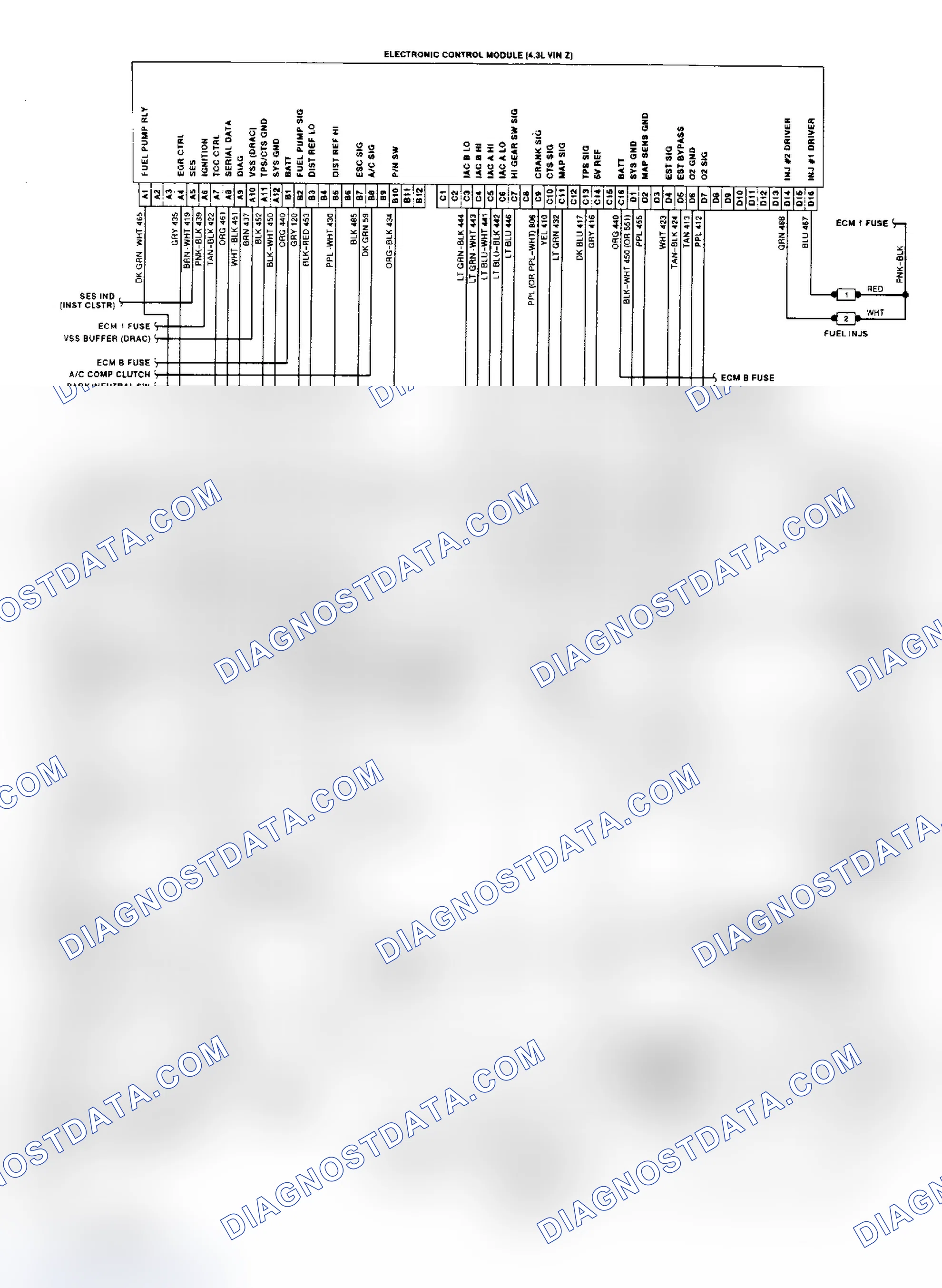 Scheme 24: Wiring Diagram ("S" & "T" Series 4.3L TBI)