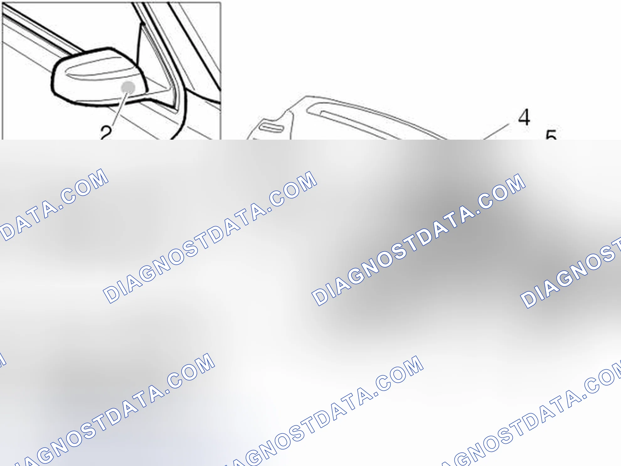Scheme 4: Passenger compartment / Door mirror