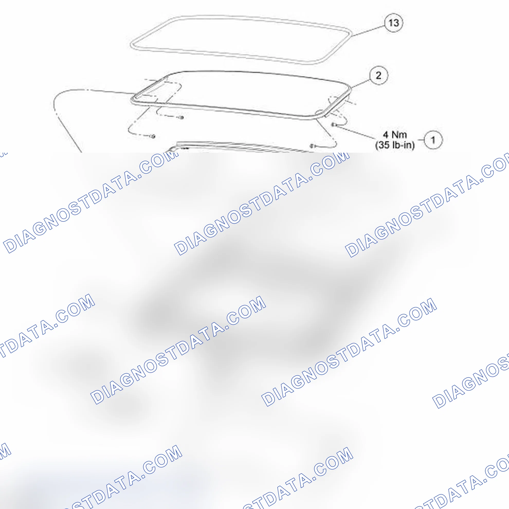 Scheme 7: Roof Opening Panel - Exploded View