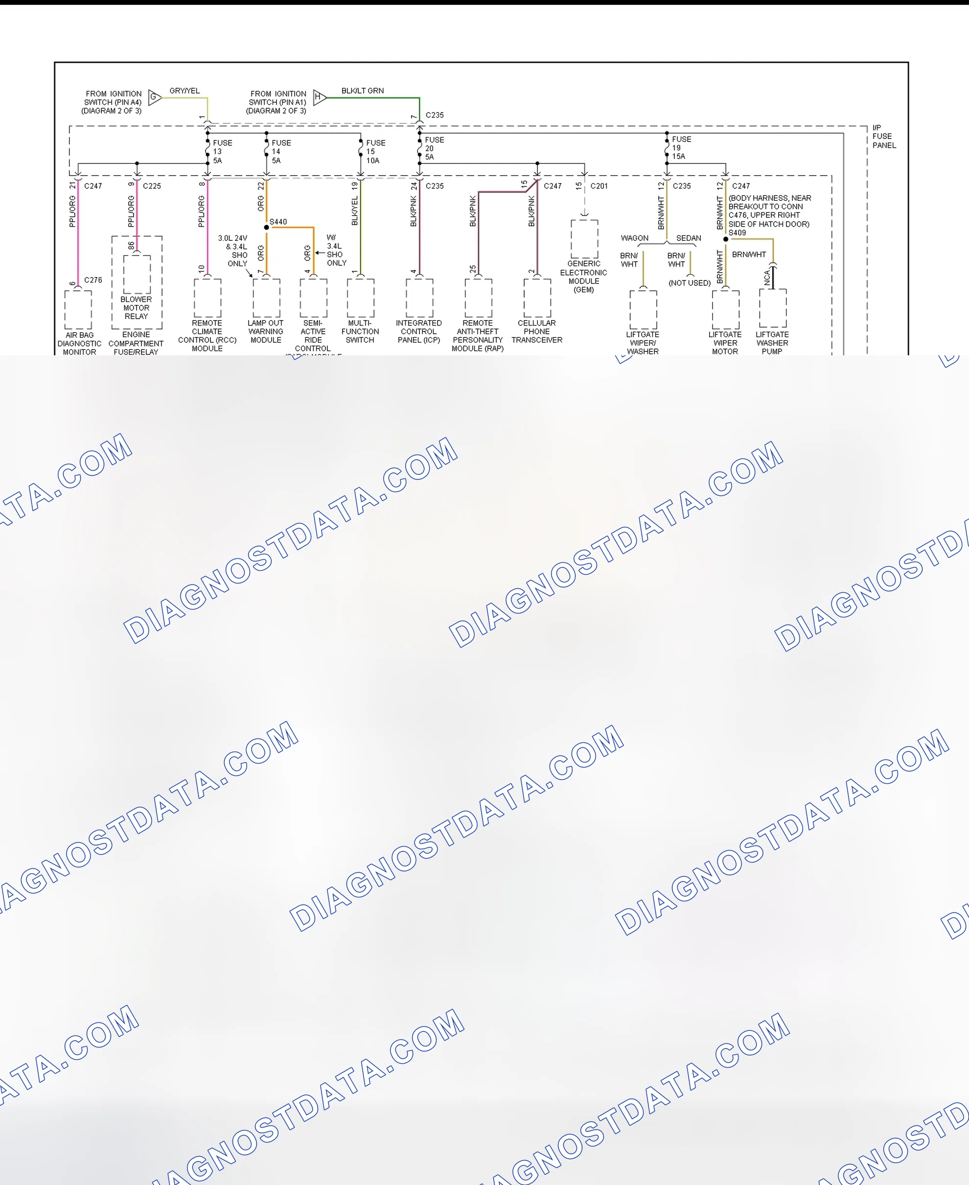 Scheme 13: Power Distribution Wiring Diagram (3 Of 3)