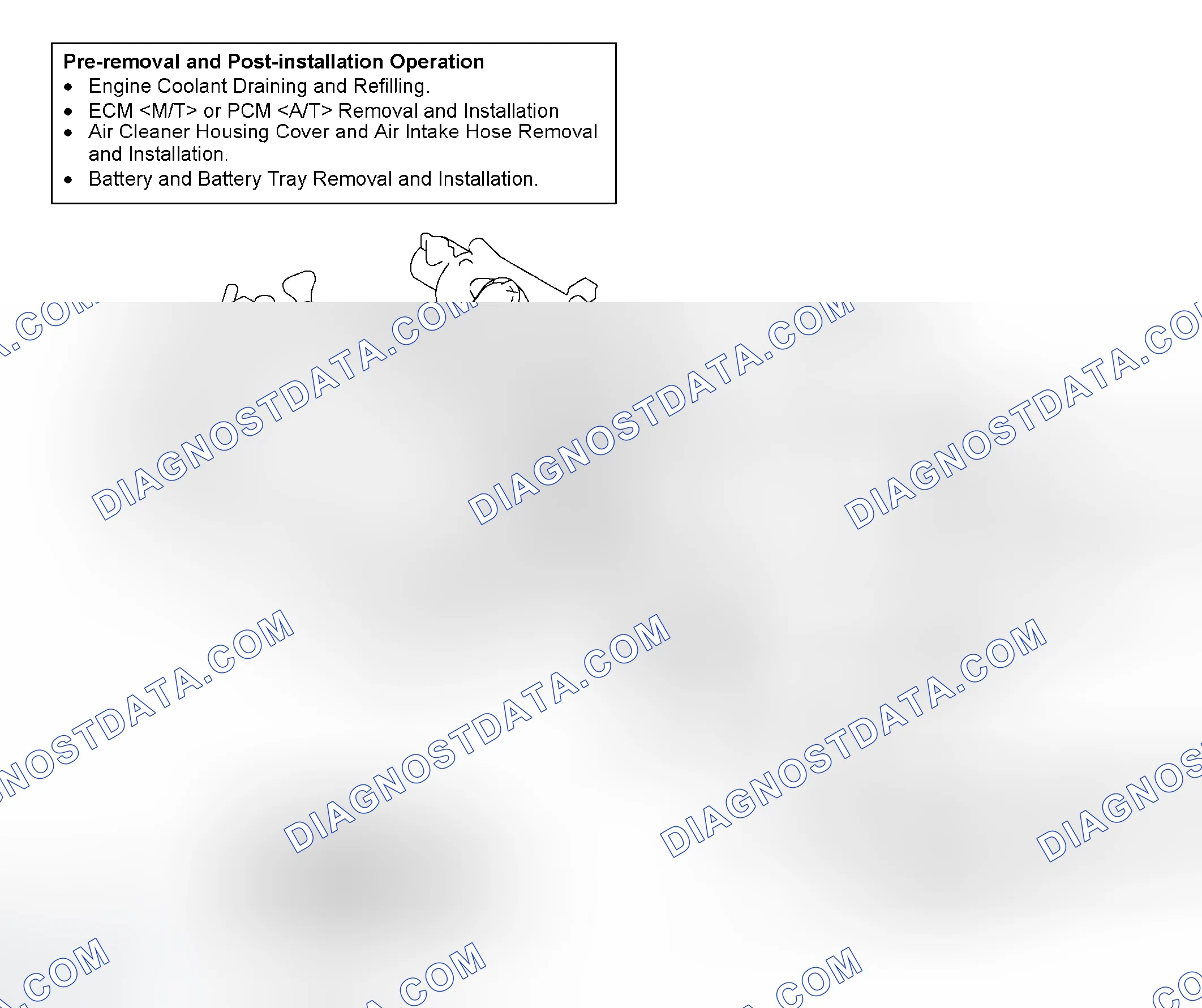 Scheme 42: REMOVAL AND INSTALLATION < 2.4L ENGINE >
