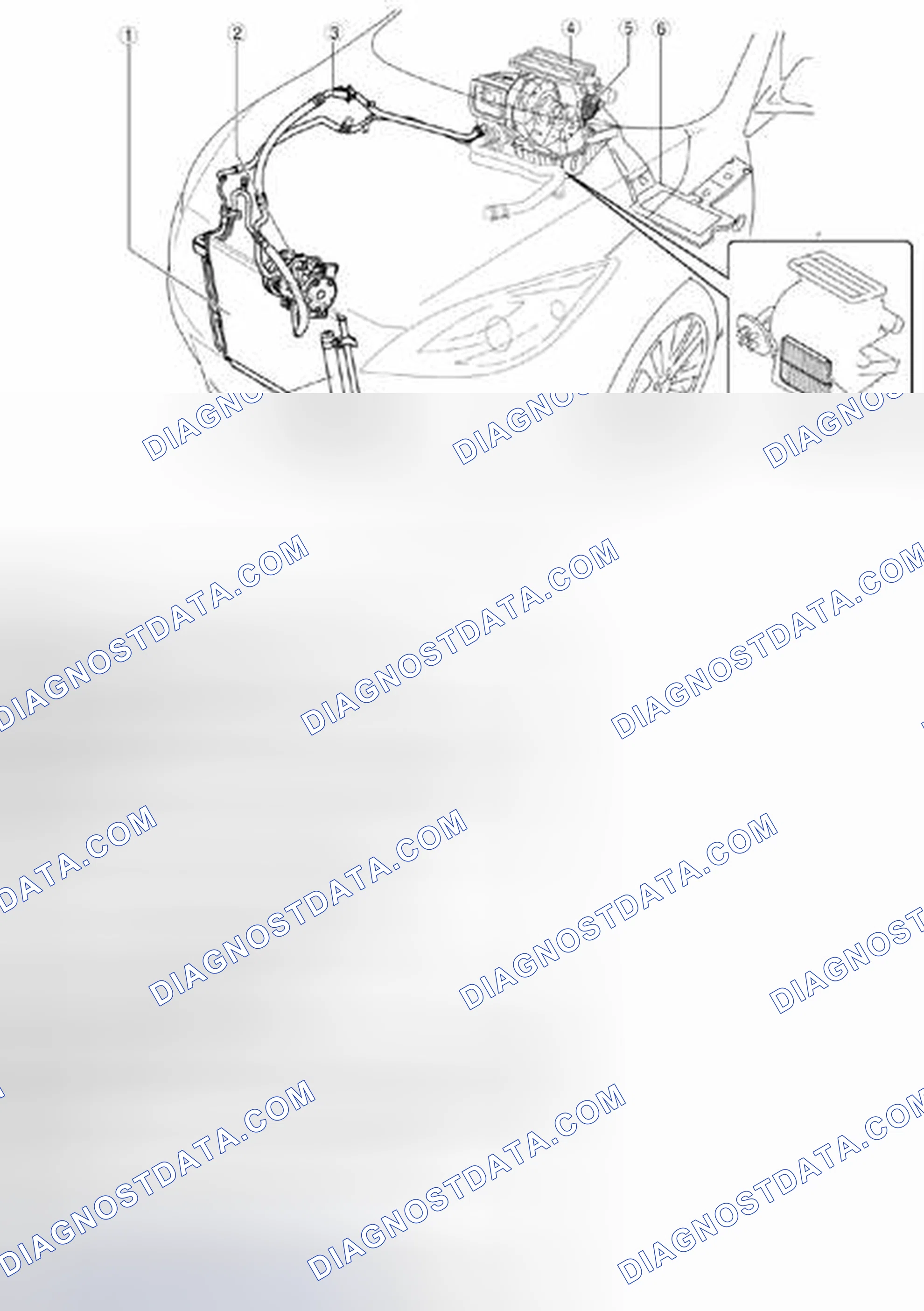 Scheme 66: Identifying HVAC Basic System Components Location - MZR 2.3 DISI Turbo