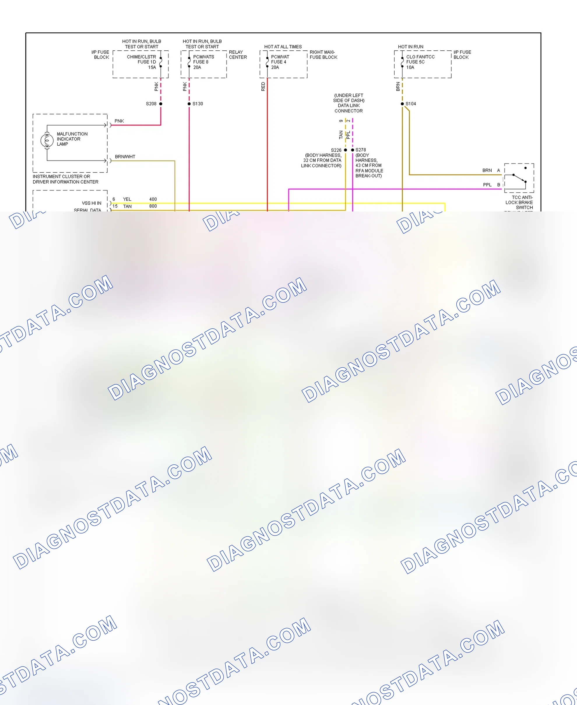 Scheme 65: 1996 "C" & "H" Body - 3.8L (Bonneville, Eighty-Eight, LeSabre, Ninety-Eight & Park Avenue) Wiring Diagram