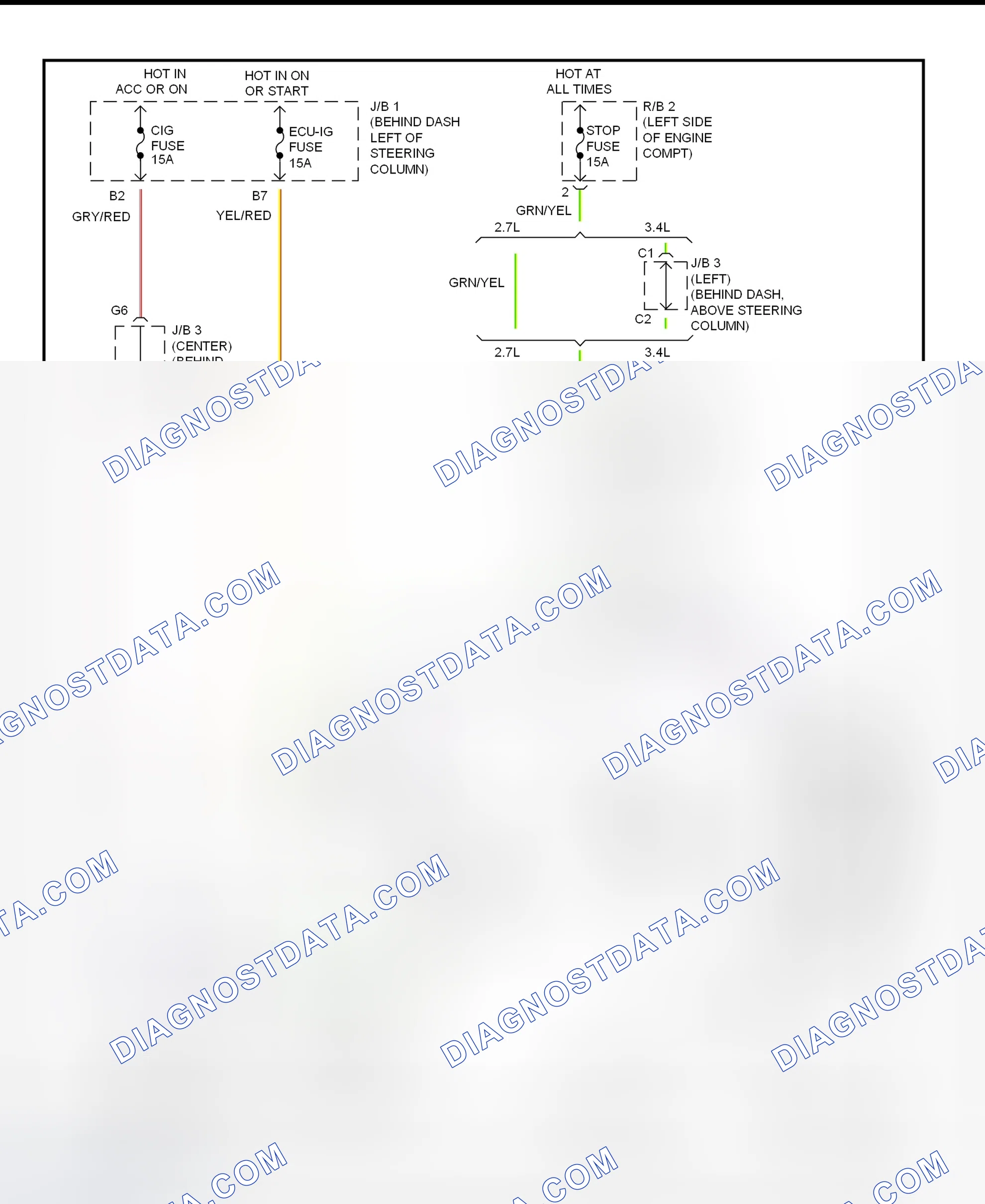 Scheme 127: Shift Lock System Wiring Diagram (Toyota Tacoma - Floor Shift)